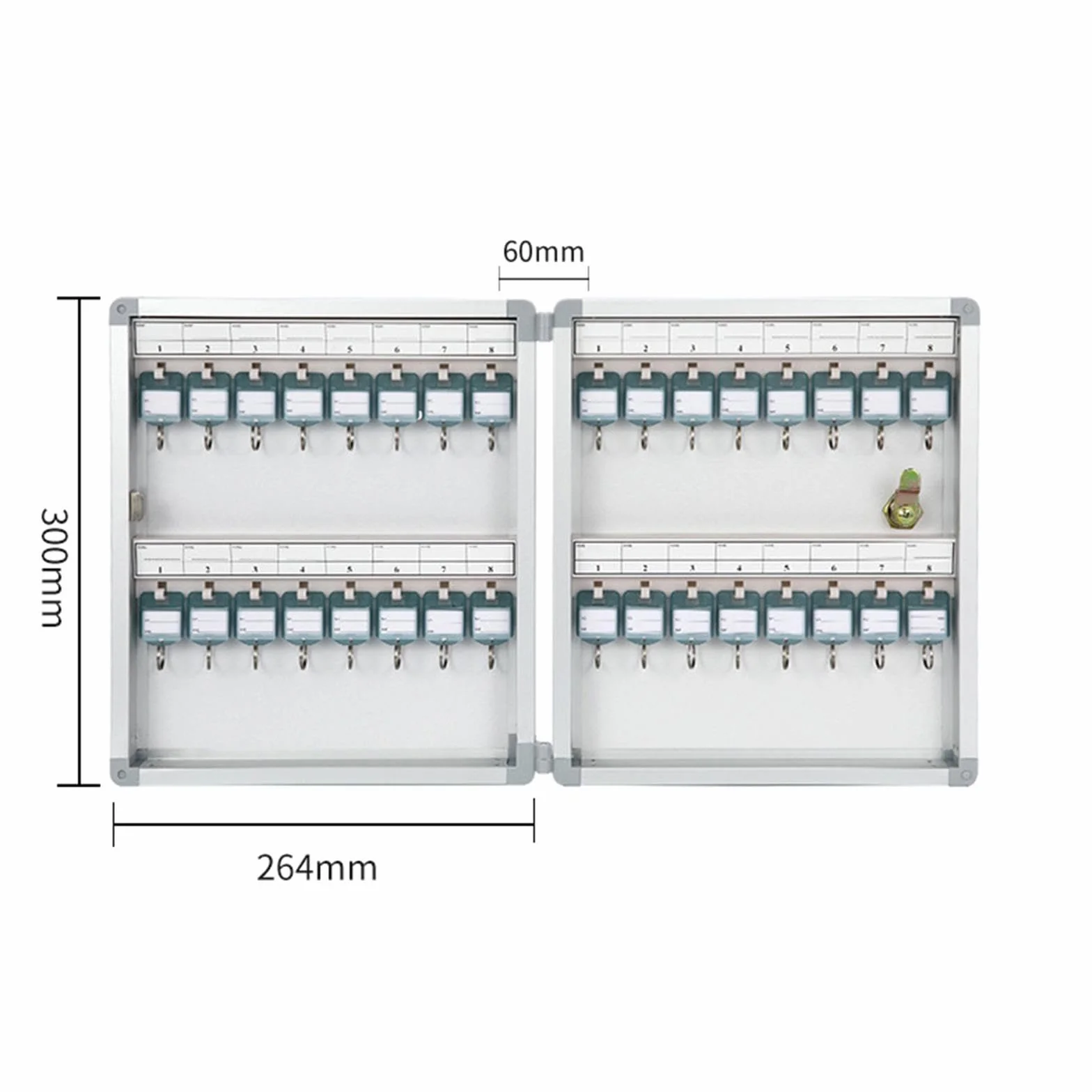 Caja de seguridad para llaves de 32 llaves, ideal para apartamentos, gas y negocios, armario Securi plateado para uso personal y profesional