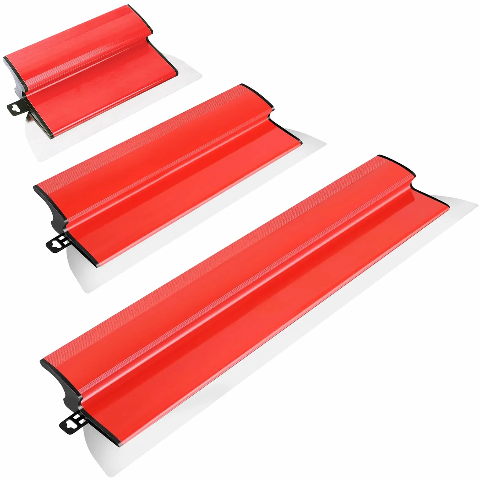 Juego de Espátulas Hojas acero inoxidable, set de espátulas de 0,5 mm (80 cm), 0,3 mm (40/25 cm), herramienta mango ergonómico en Z para decoración paredes y construcción, robusto