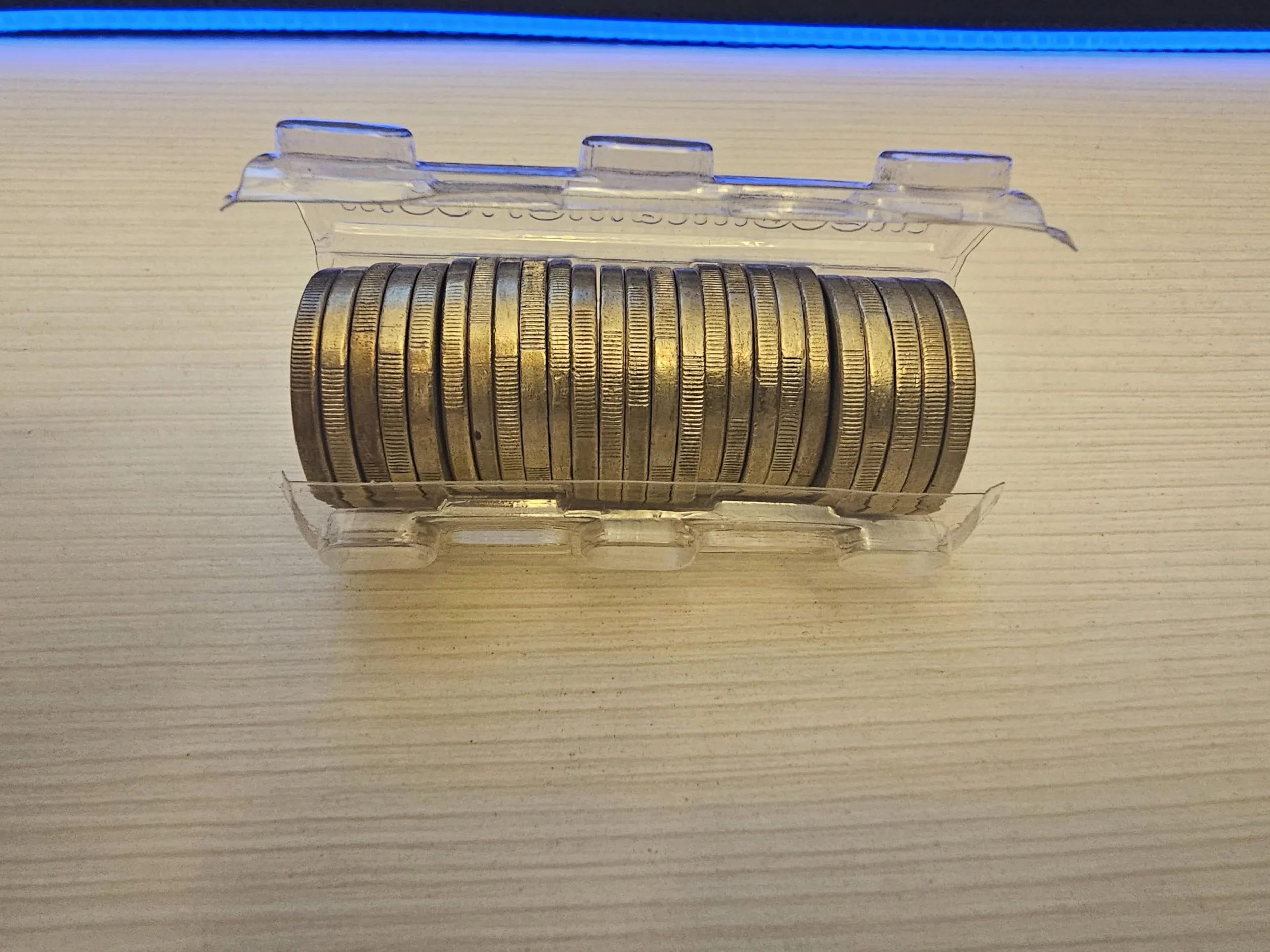 Blister para Monedas, 100 Cartuchos para Moneda de 1 Euro, Fundas de Monedas de Euro