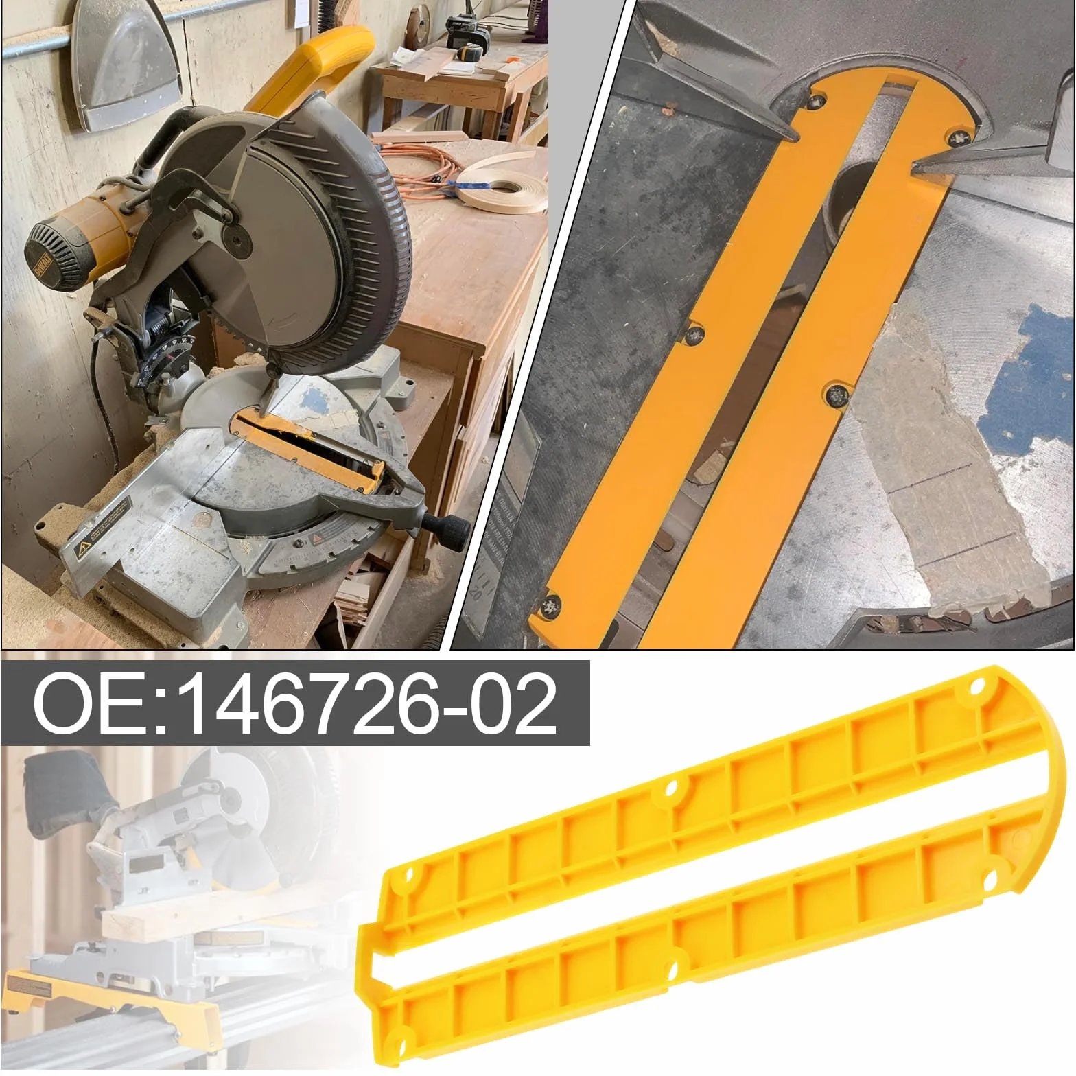 Placa de corte para sierra ingletadora compatible Dewalt DW703 DW704 DW704A DW705S DW705 DW706 DW715 DW716