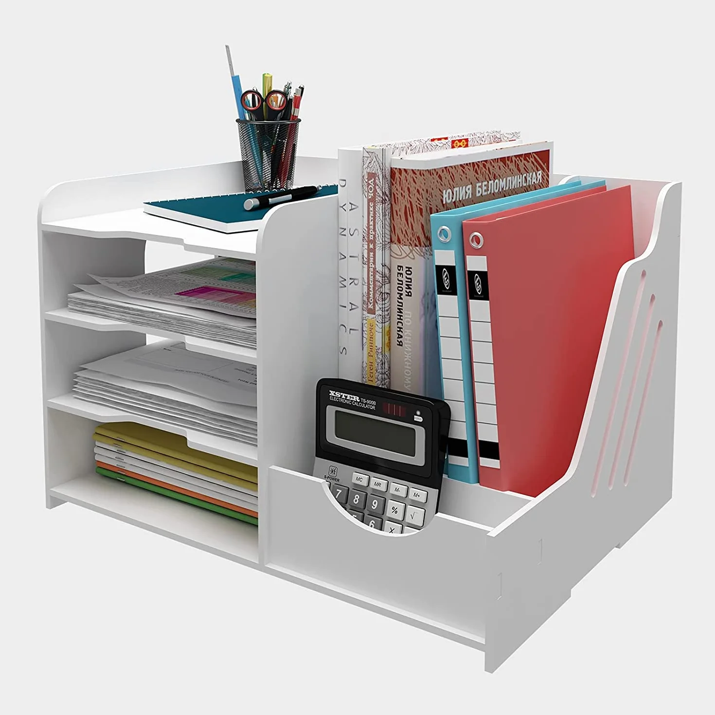 PUNCIA Archivador de Documentos A4 PVC Bandeja de Papel Escritorio Organizador de Archivos Almacenamiento Oficina
