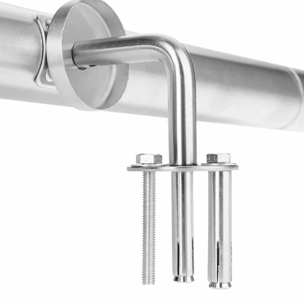 Monzana Pasamanos de Acero Inoxidable Barandilla de Pared para Escalera 80cm Soporte Pared Interior Exterior