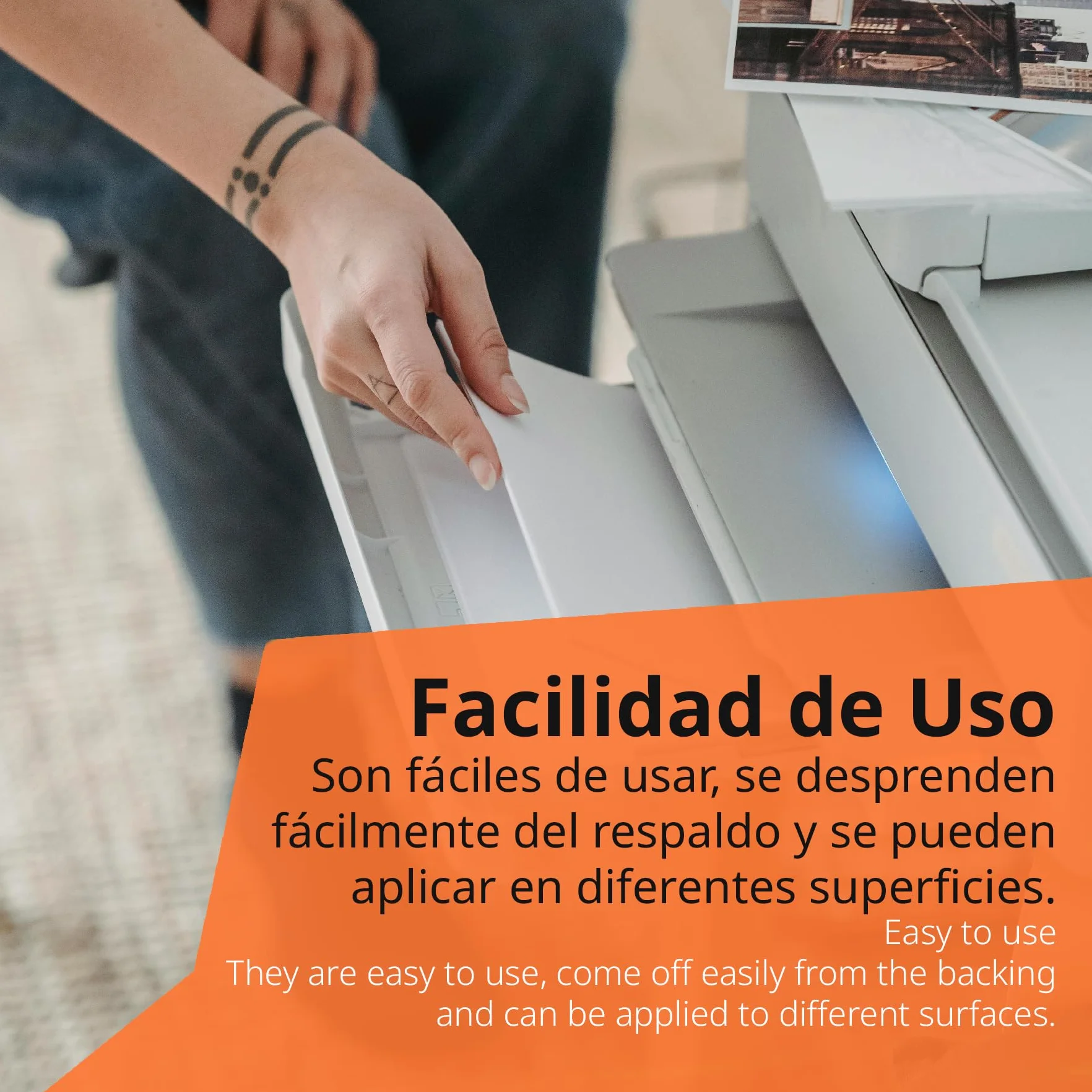 Ofituria Etiquetas Adhesivas Blancas Papel A4 Adhesivo Seguro para Imprimir Pegatinas Personalizadas (25 hojas)