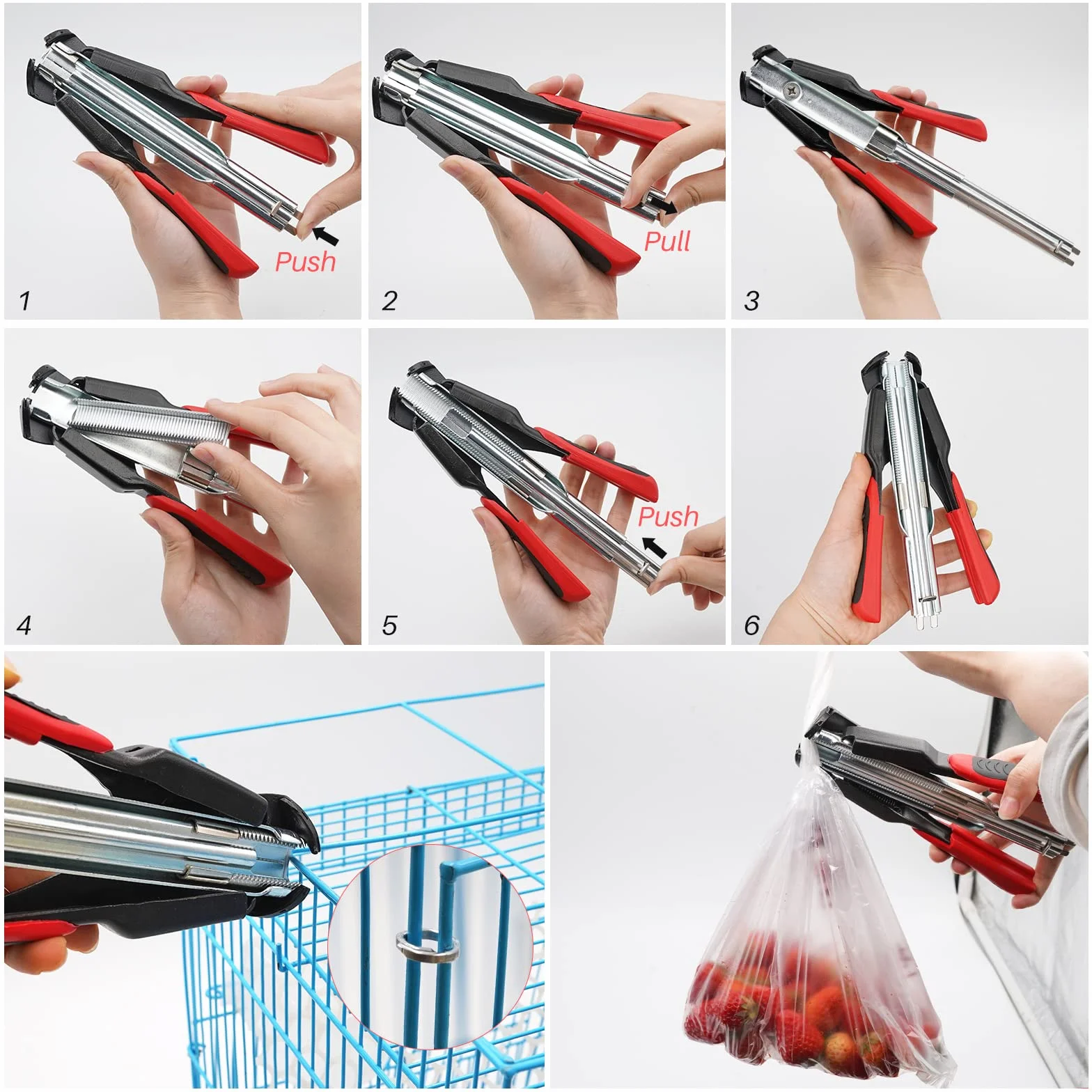 Alicate Para Alambradas Con 2500 Clips C, Juego De Alicates De Anillo De Cerdo, Grapadora Para Cercas, Jaulas Para Animales, Jaulas Para Pollos Vallado, Tenaza Cercas