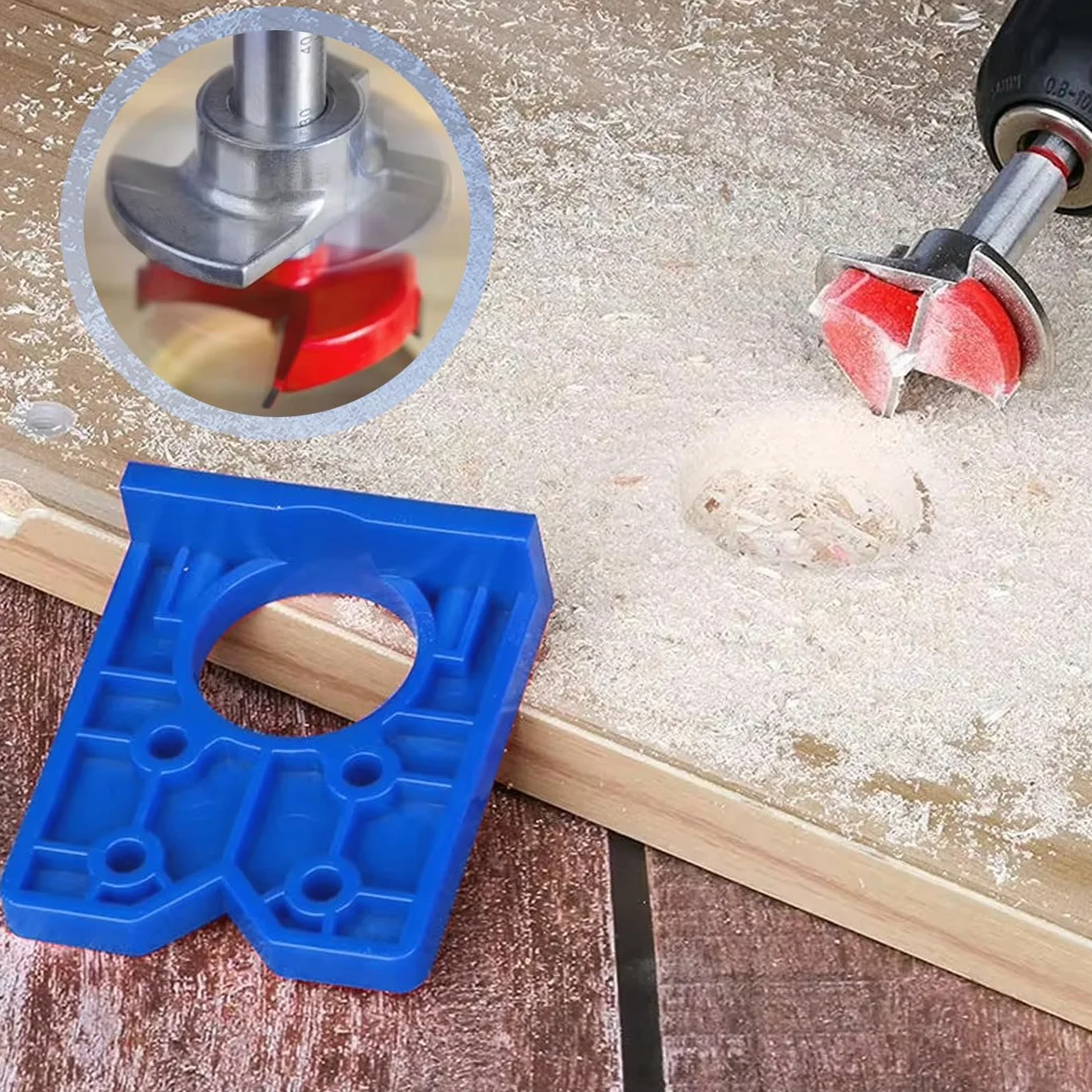 Treki Guía de Broca de Perforación de Bisagra 35mm Brocas de Plantilla de Bisagra Forstner para Bisagras de Gabinete Placas de Montaje Carpintería Bricolaje Muebles de Ventana