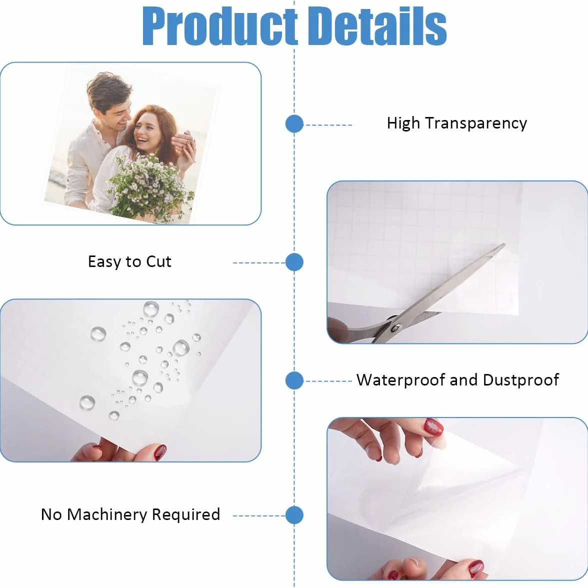 Láminas Laminadas en Frío 300x212 mm transparentes impermeables autoadhesivas 25 Piezas