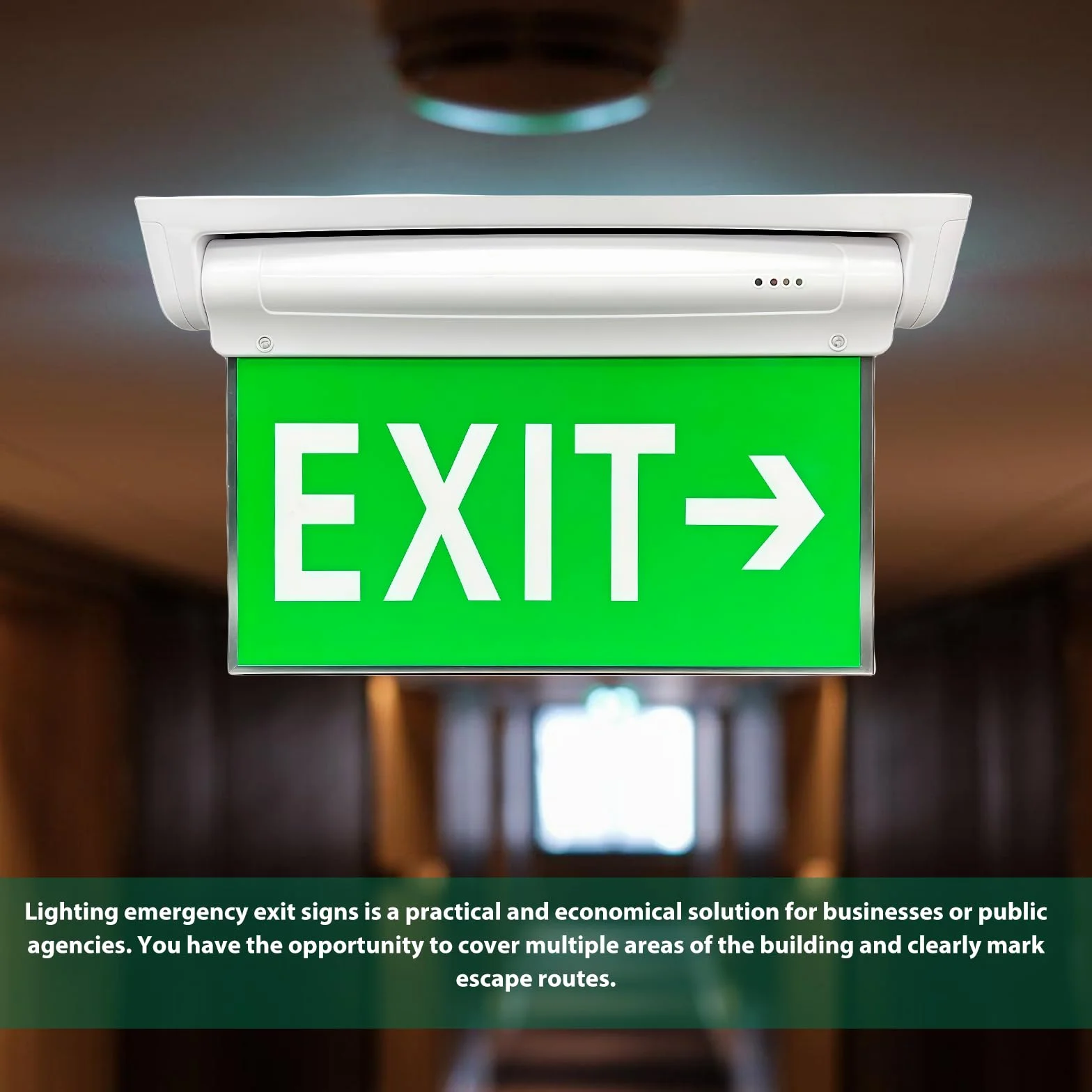 Iluminación LED de emergencia doble cara 3h batería IP30 6 pictogramas intercambiables