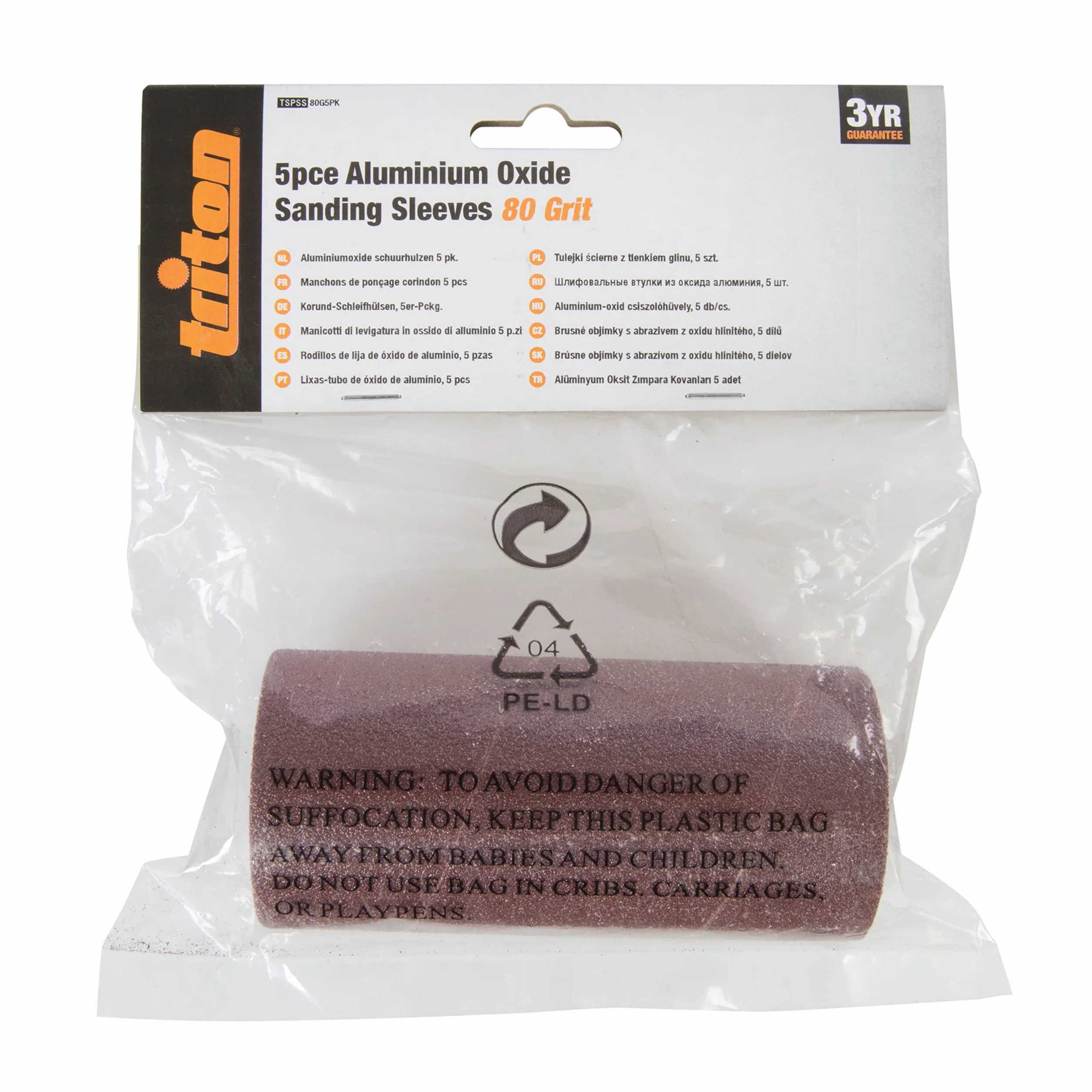 Triton 571768 Rodillos de Lija de àƒ”œxido de Aluminio, Marron