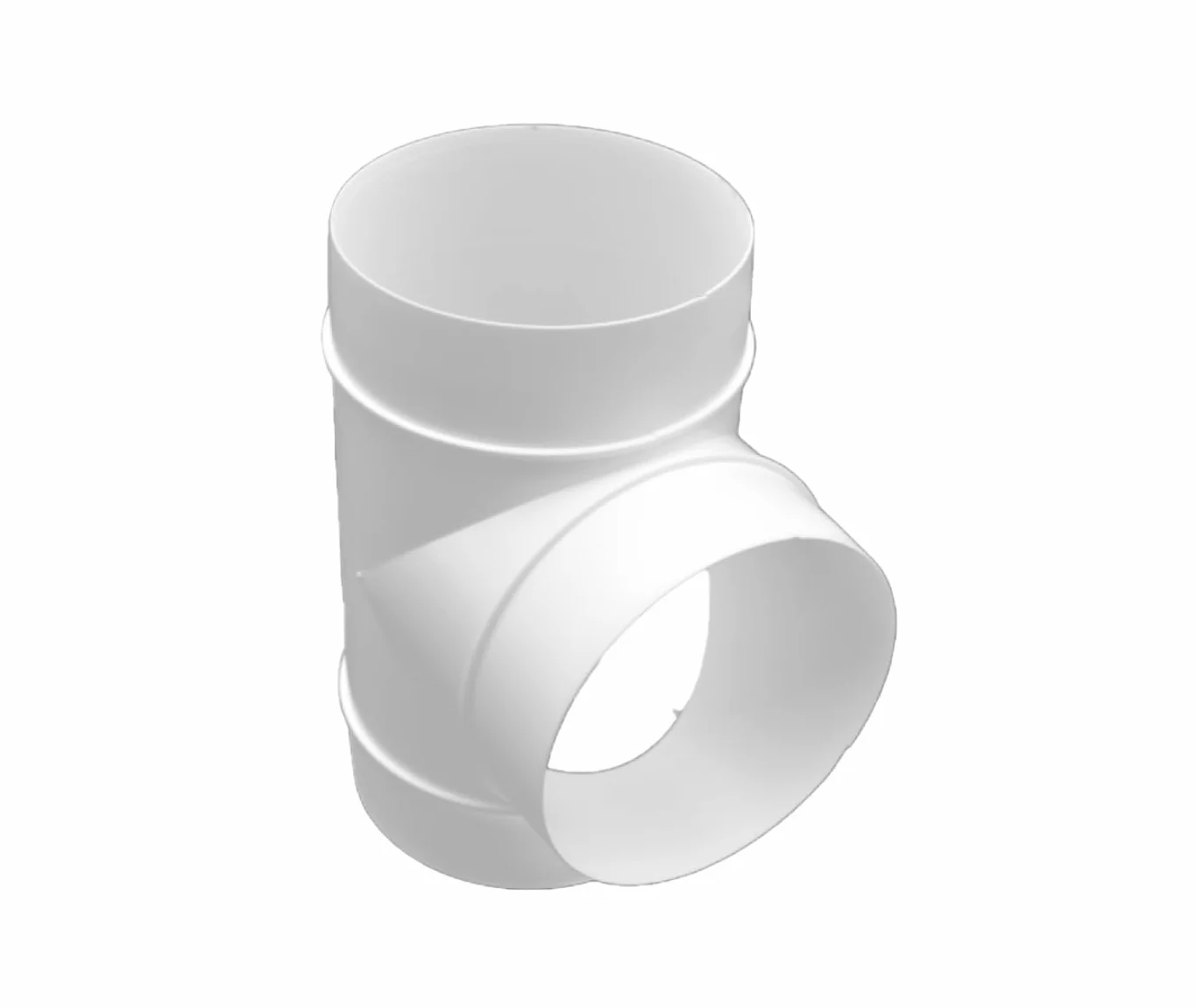 H&C VENT 100mm Conector Pieza en T para Ventilación │ Tubo Aire Acondicionado PVC │ Para Tubería Flexible o Sólido │ Conector de Manguera │ Extractor de Baño Cocina Tubo Rejilla Secadora Ventilador