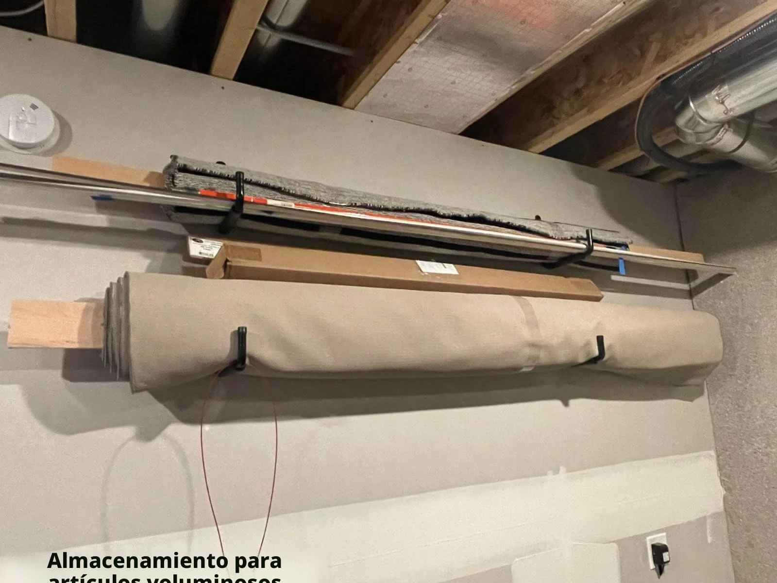 Ganchos de garaje, ganchos de garaje resistentes de 10 pulgadas, ganchos de almacenamiento de montaje en pared para herramientas de jardín, escaleras, bicicletas, artículos voluminos