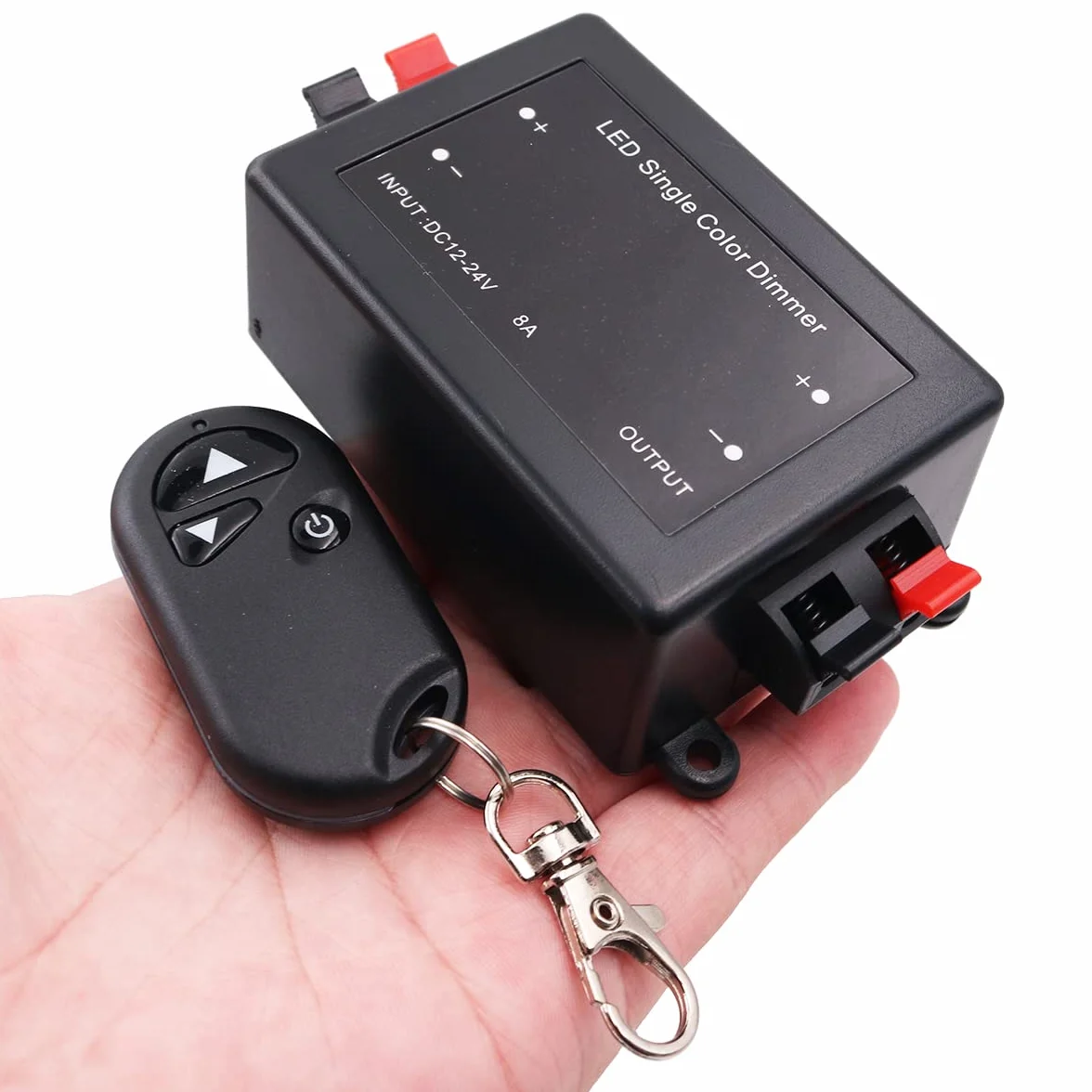 WANGCL Para todas las lámparas LED regulables con enchufe y toma de 12V 8A máx con control remoto RF para tira de luces LED de un solo color, interruptor LED regulador inalámbrico