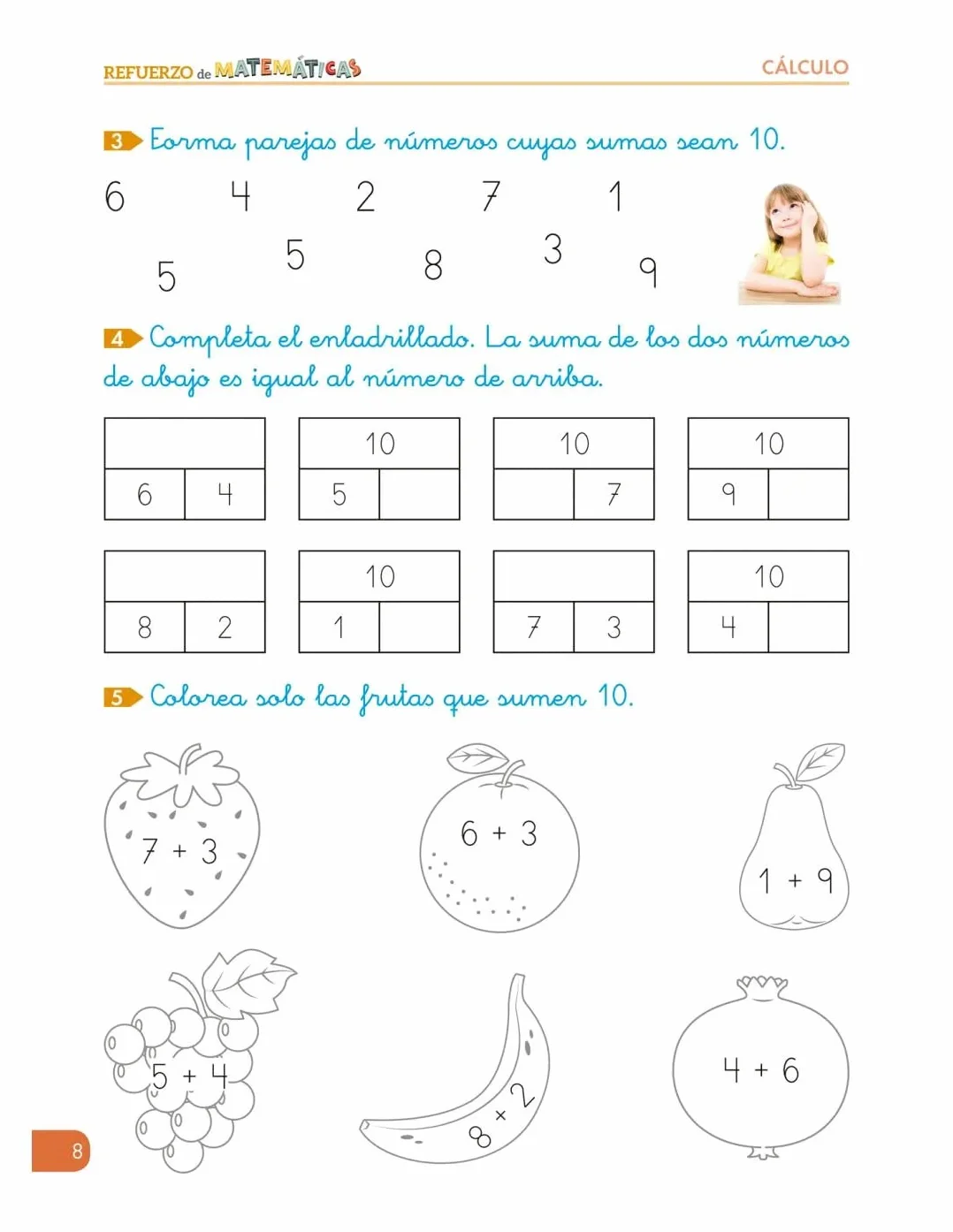 Editorial Geu SUMAS Y RESTAS 6 AÑOS Aprende a Sumar y Restar 1 Primaria Cuadernillo Verano Matemáticas Comprensivas Cálculo 3