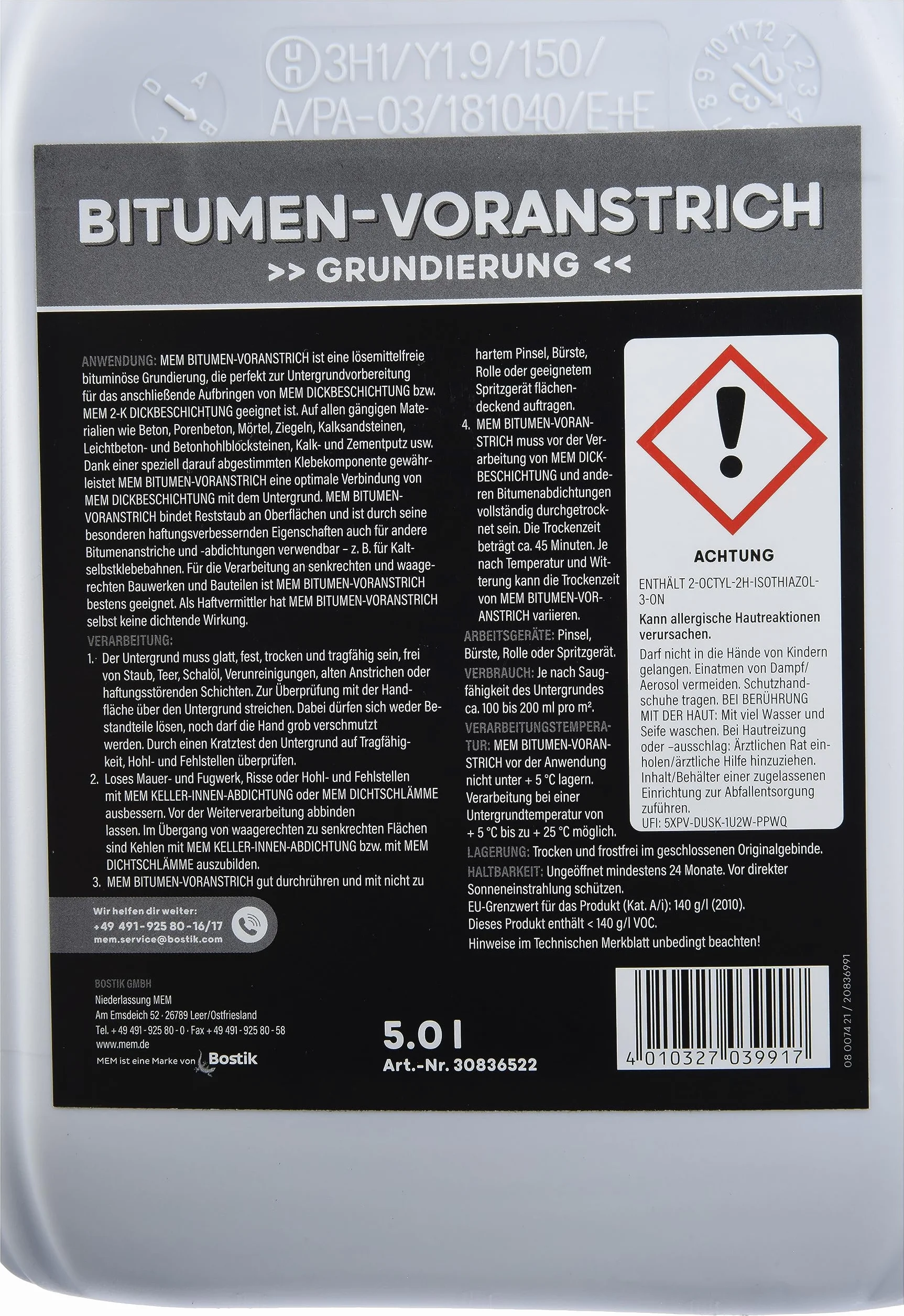 MEM voranstrich disolventes. 5 L