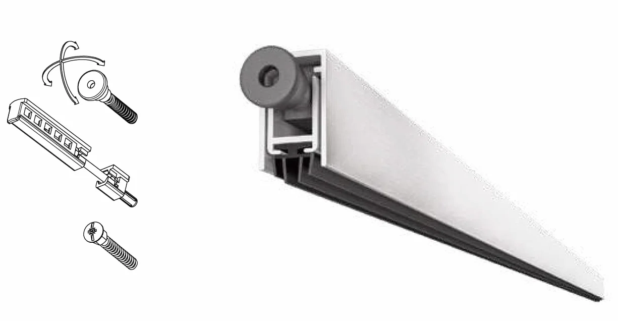 Umbral de burlete automotriz Junta automática de guillotina para puerta, longitud 930 mm acortable