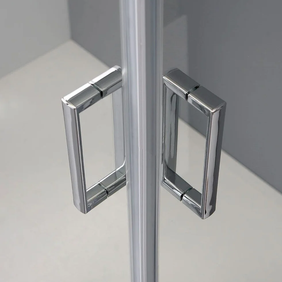 Kiamami Valentina - Ducha 70x120 con apertura en esquina, transparente, estructura de aluminio | Giada