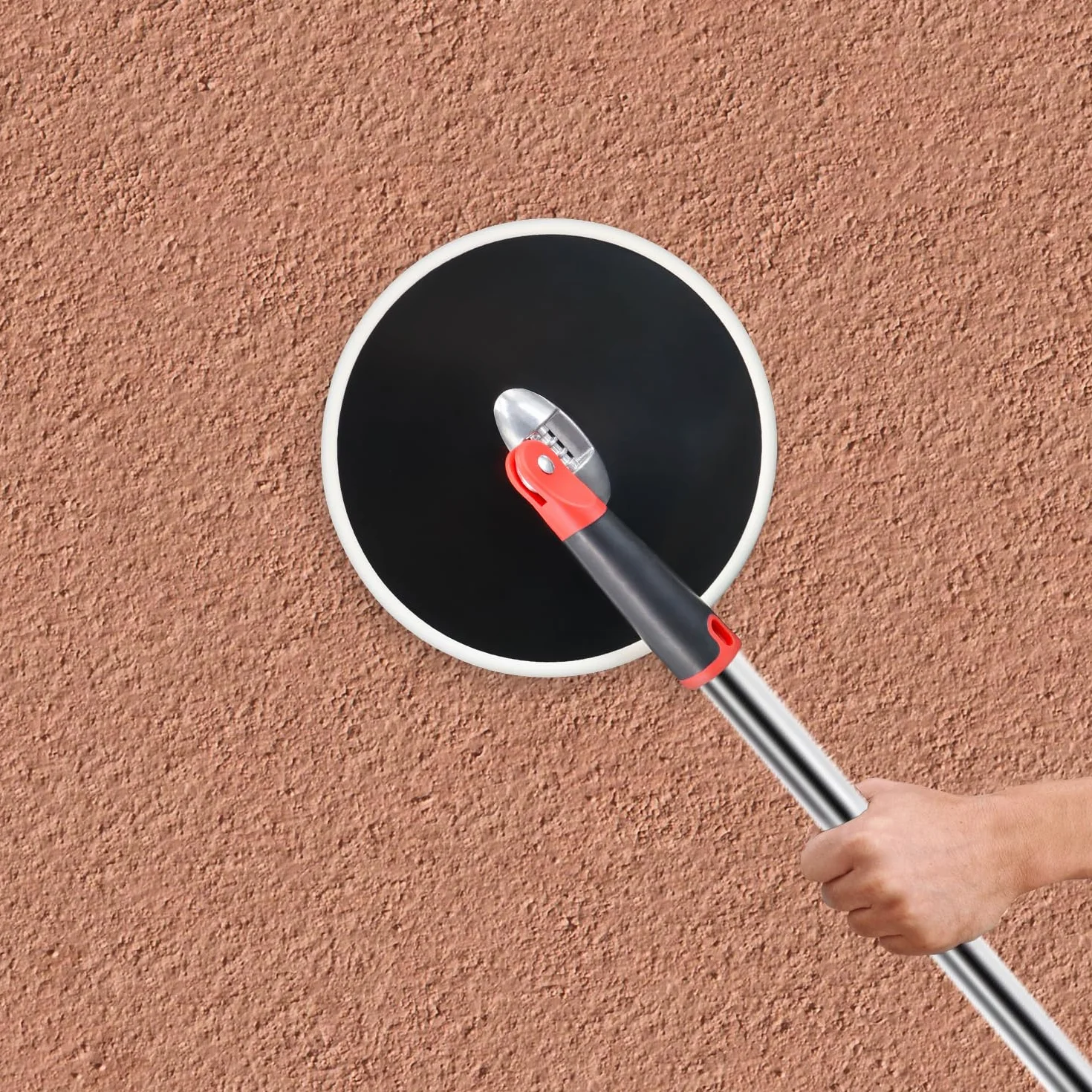Cabezal de lijadora de mano de radio de 9 pulgadas para pared seca, herramienta de lijado de pintura redonda radial, incluye 3 hojas de lijado de grano 80, 100, 150