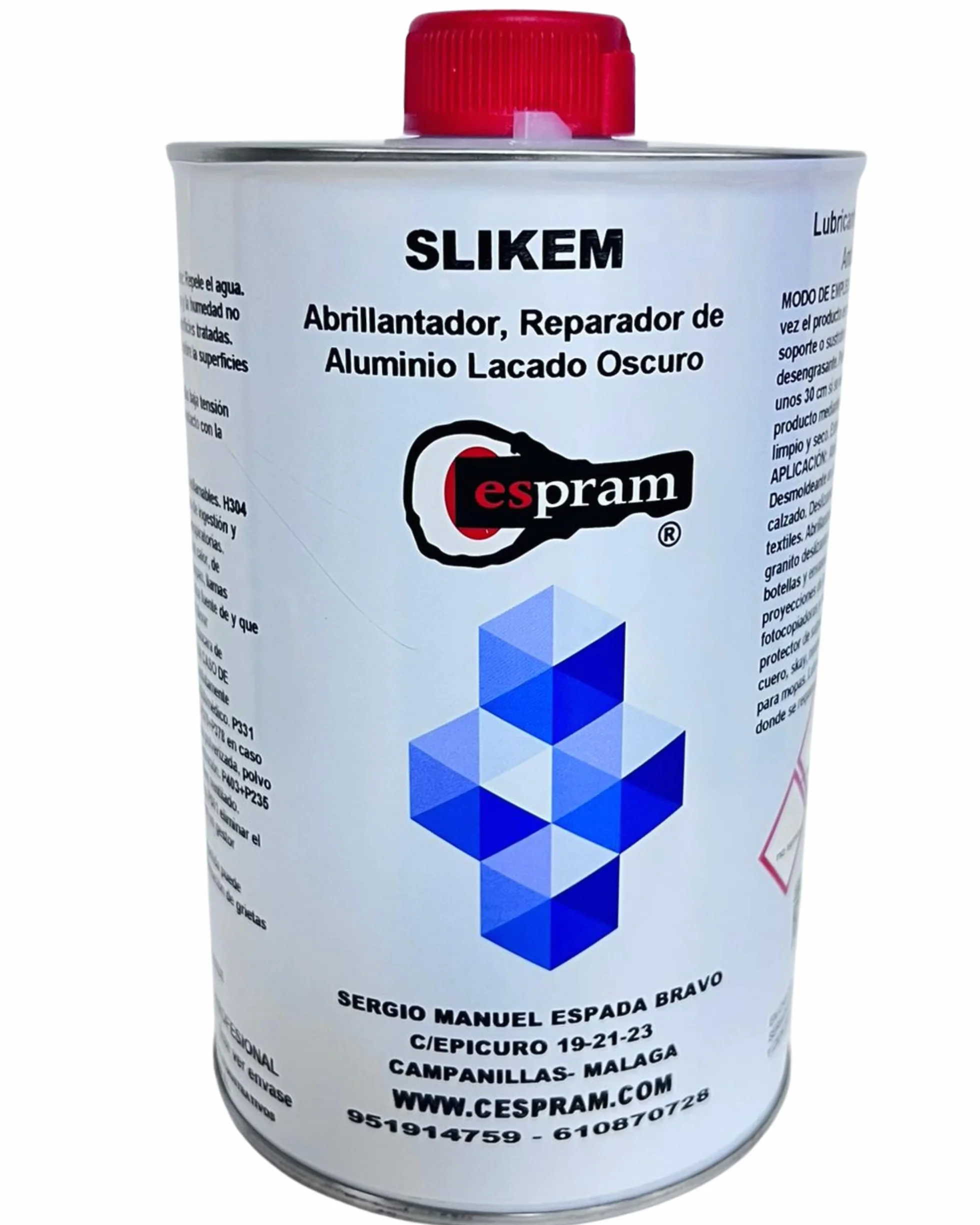 SLIKEM 1L - Restaurador Reparador Aluminio Lacado Oscuro con Silicona – Recupera Color y Brillo – Ventanas Puertas Persianas – Hidrofugante Antisuciedad