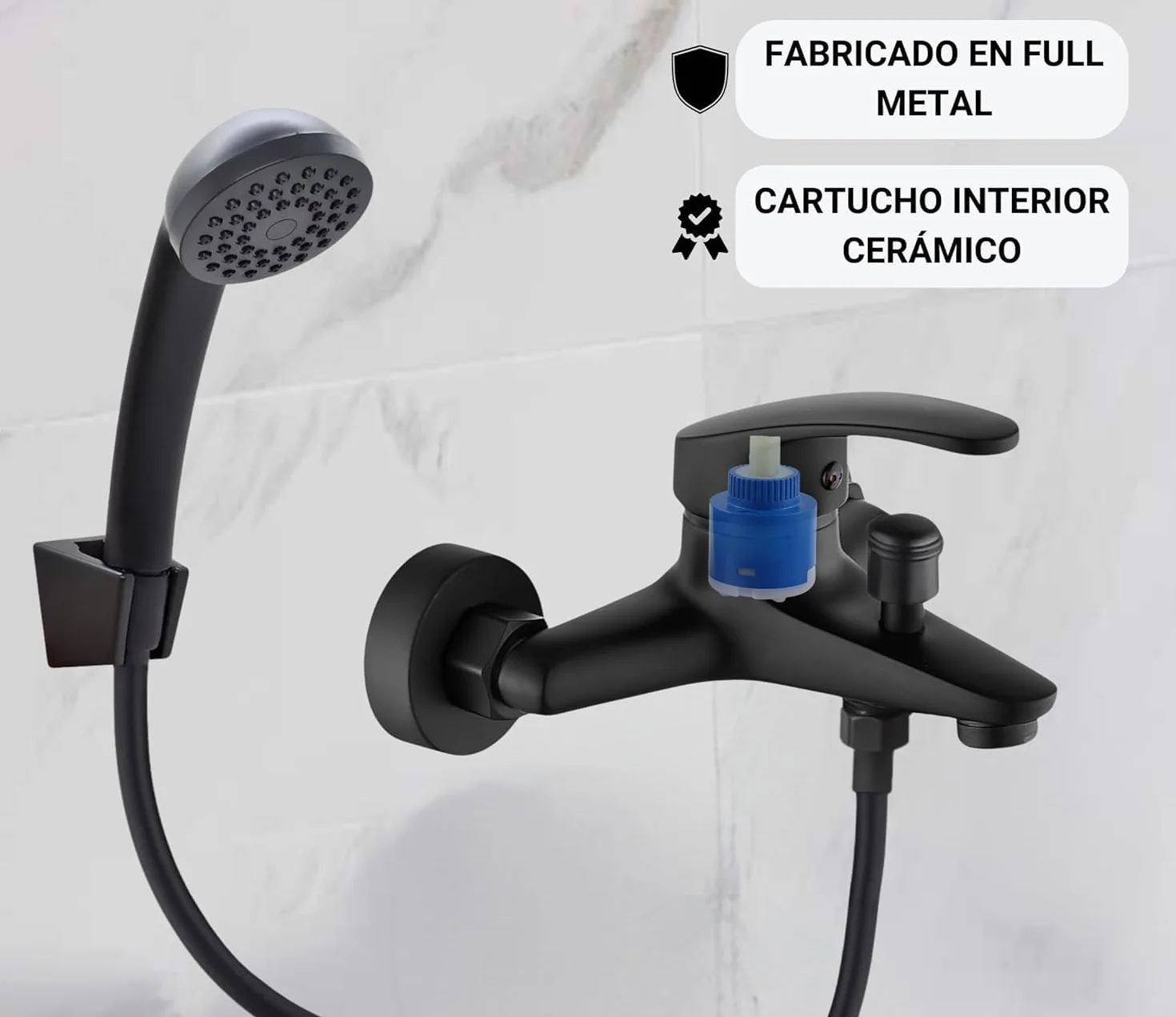 GRIFO BAÑERA NEGRO - GRIFO ducha negro - grifo de ducha negro - griferia ducha negra - grifo ducha negro mate - grifo bañera - grifo de bañera