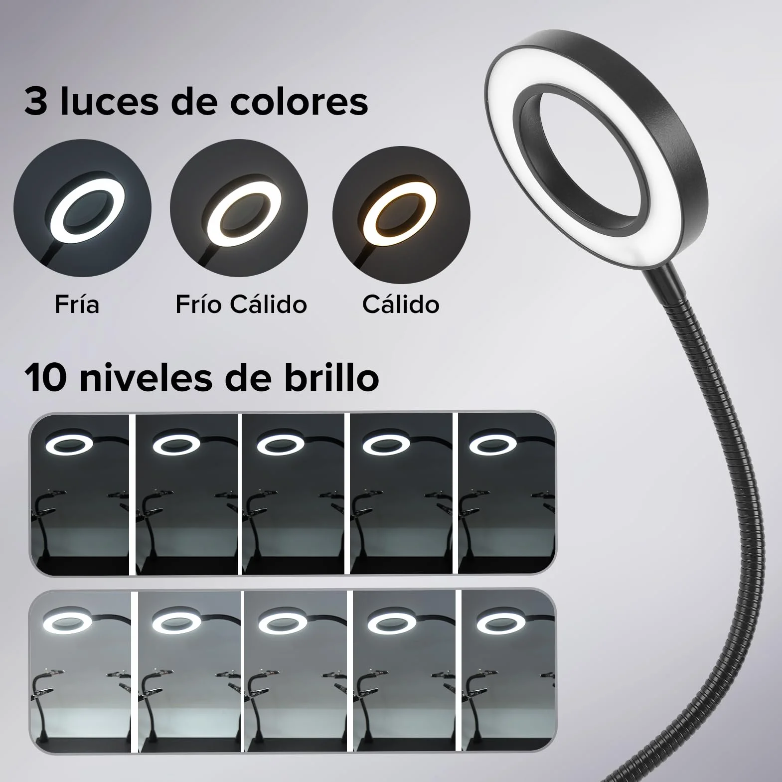 Estación de Soldadura de Lupas de Lupa 6x HD con Soporte Magnético, Reparación de la Placa de Circuito de Soporte para Productos Electrónicos, Modelos y Tareas de Soldadura, Luz