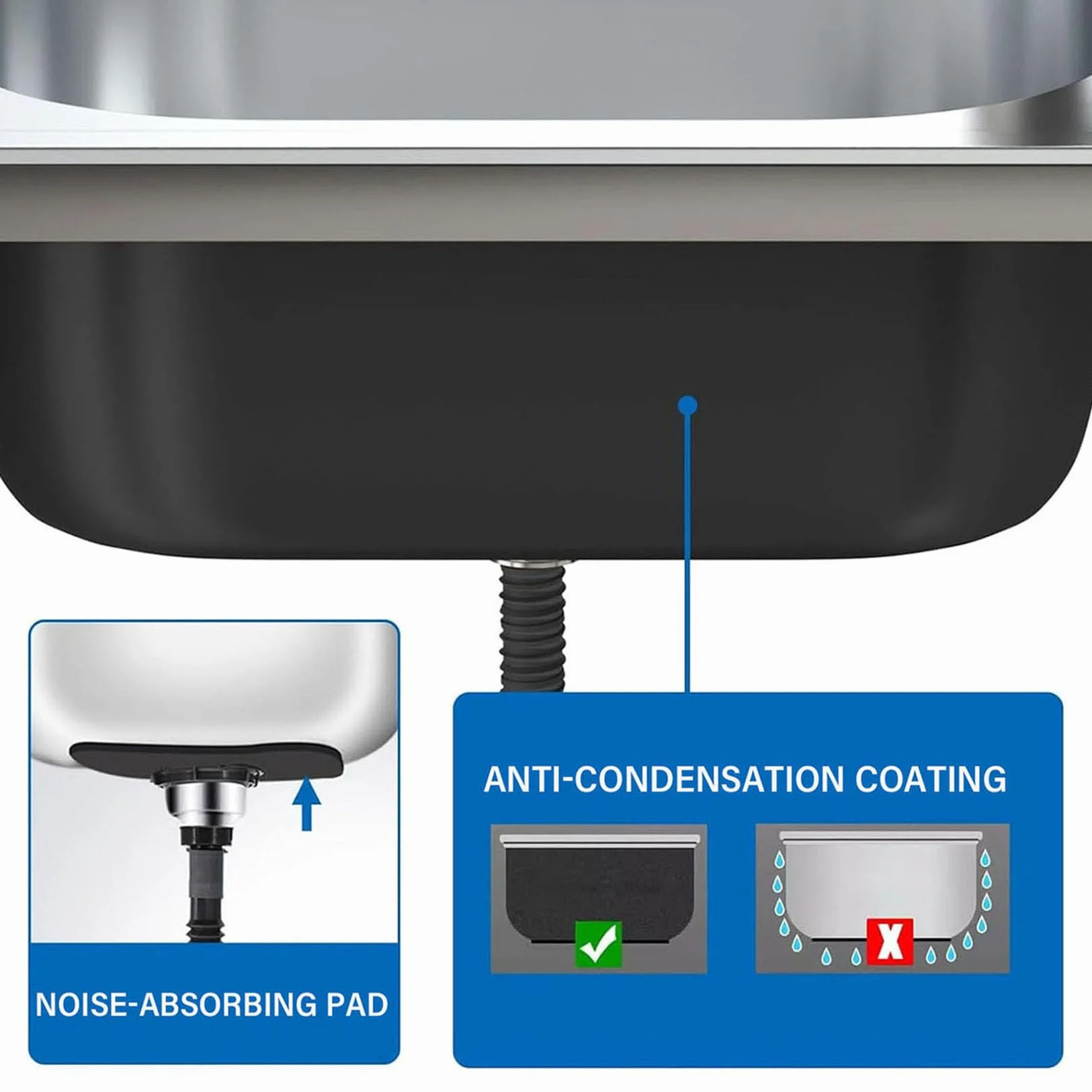 Fregadero De Cocina Exterior/Jardin Mueble Fregadero De Acero Inoxidable | Portatil Lavamanos Industriales con Grifo Estante Y Escurridor Pila De Lavar Para Garajes/Lavanderías/Restaurantes Comercial