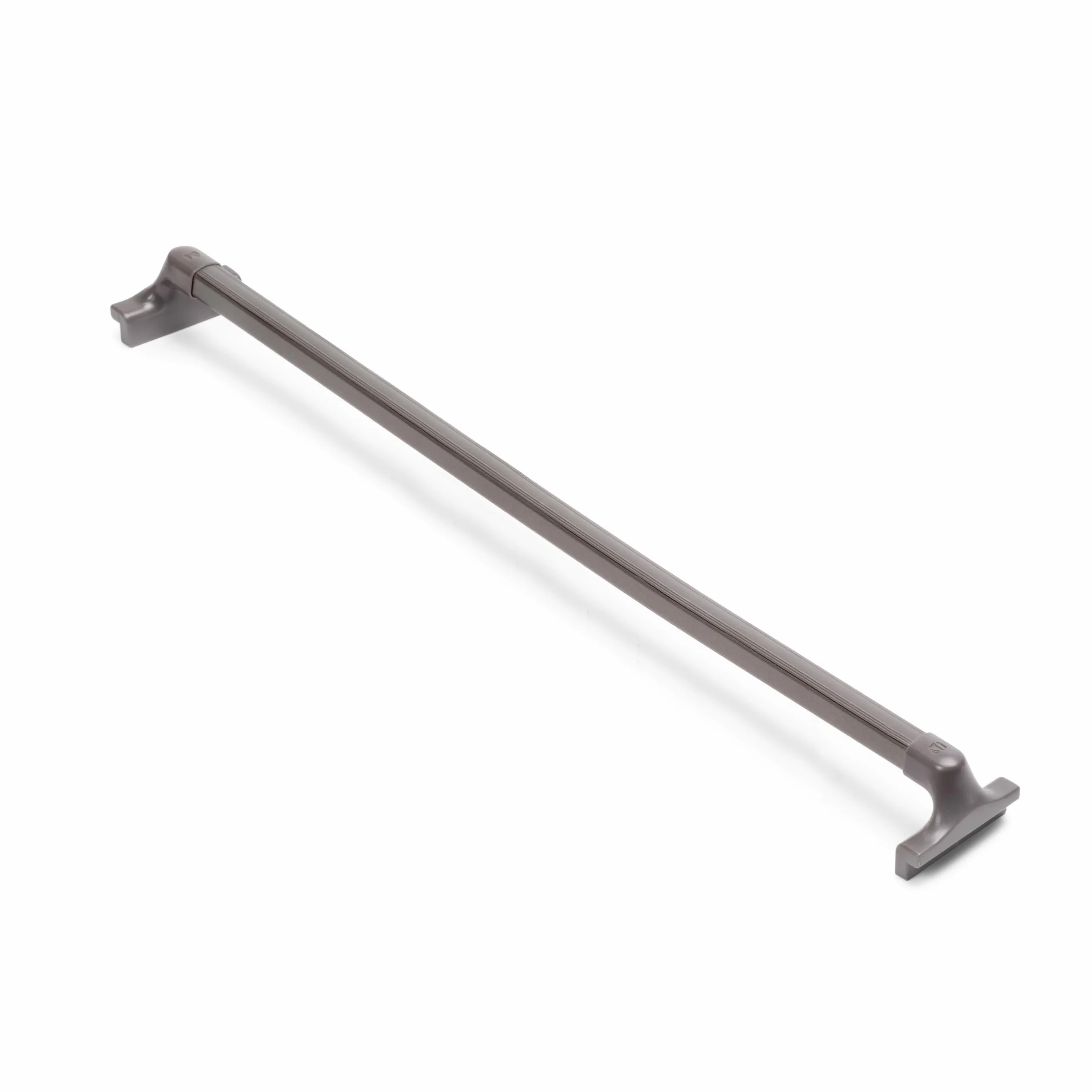 Emuca - Lote de 7 Varillas pantalonero para armarios y vestidores Quartz, Plástico y Aluminio, Titanio