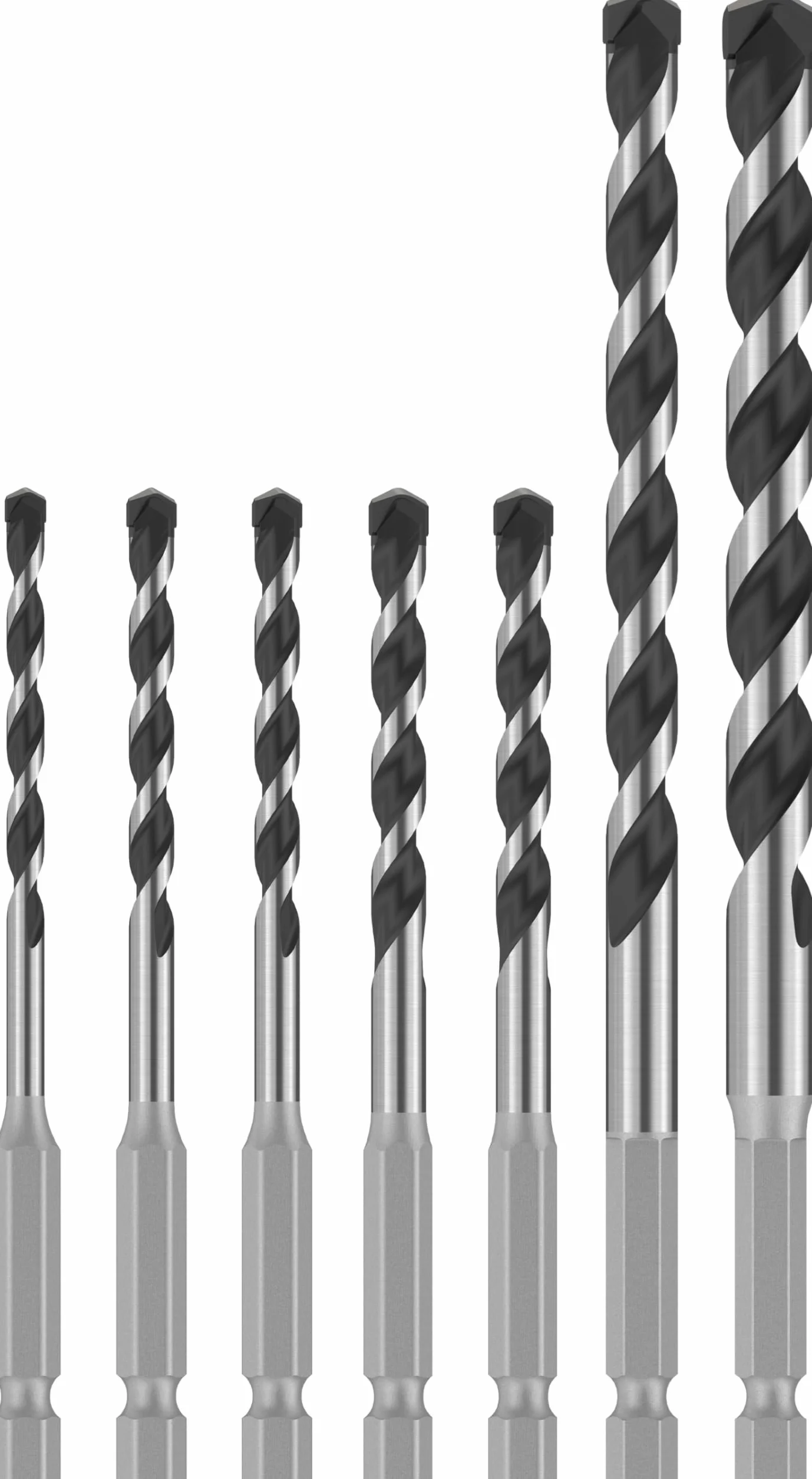 Bosch 7x Sets de brocas PRO HEX-5 (para Piedra dura, Hormigón, Ø 4,0, 5,0, 5,0, 6,0, 6,0, 8,0, 10,0 mm, Professional Accesorios Taladro)