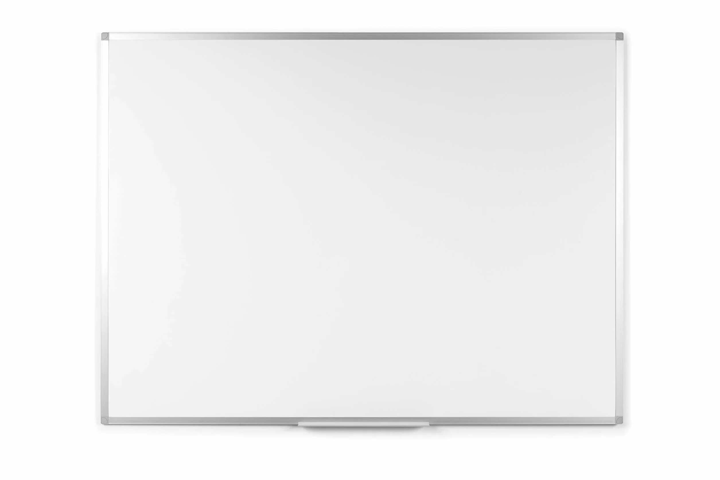 Pizarra Blanca Magnética 105 x 75 cm Acero Lacado Borrado en Seco Marco Aluminio Bandeja