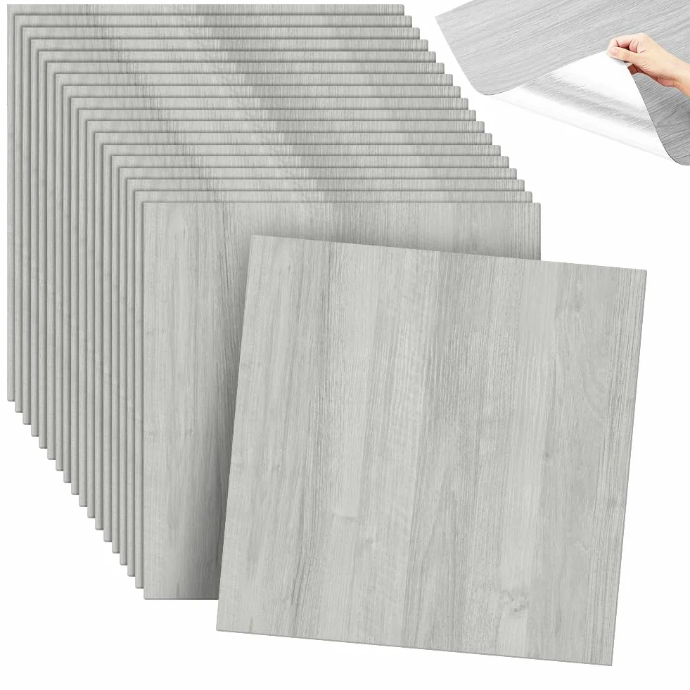 CEWROM Paneles de pared 3D de grano de madera, 20 unidades de paneles de pared autoadhesivos, papel pintado 3D paneles de pared autoadhesivos PVC resistente al agua, 30 x 30 cm, azulejos impermeables