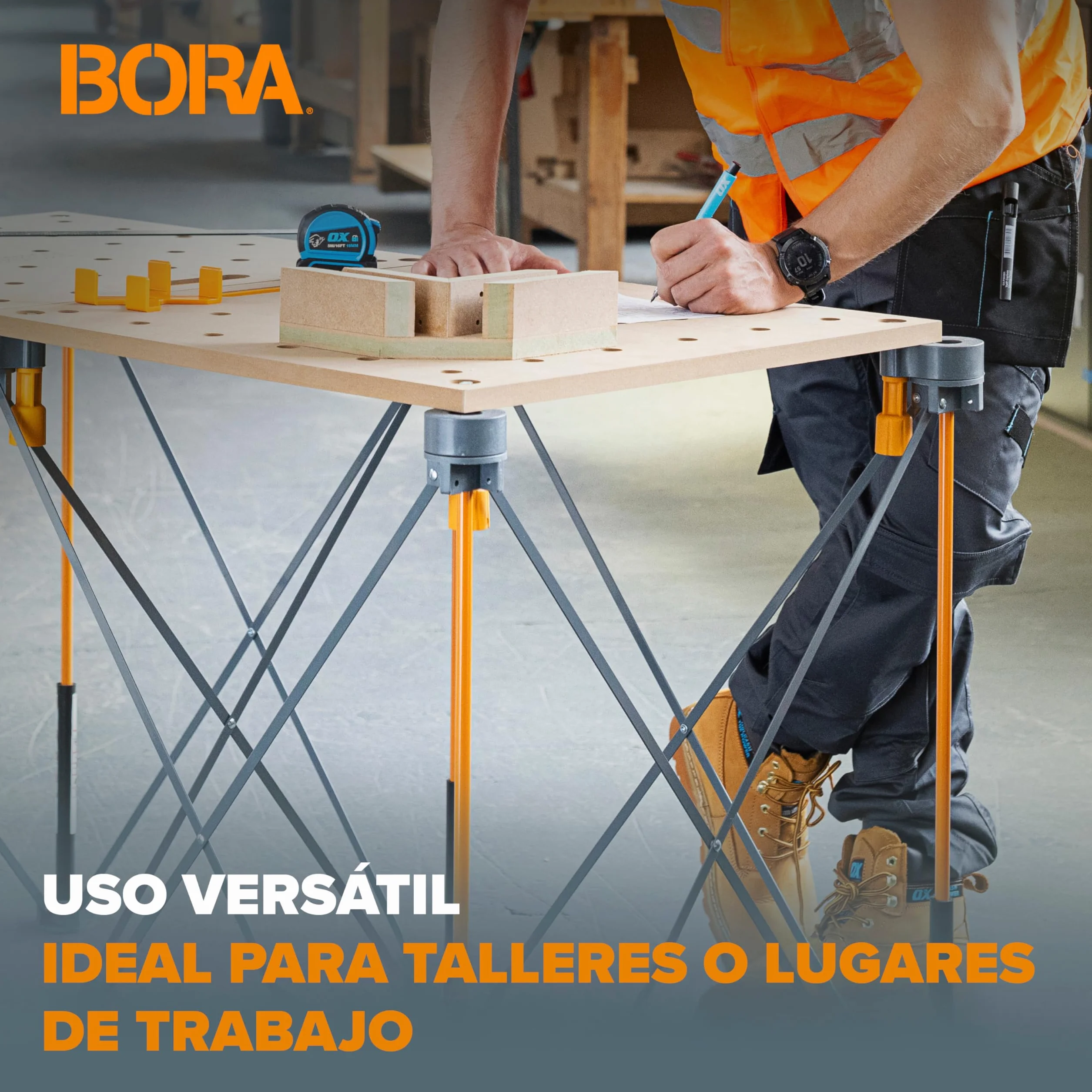 Set de 3 P‑Tops Bora Centipede para banco de trabajo y mesa de trabajo plegable, accesorios para mesa taller y banco trabajo