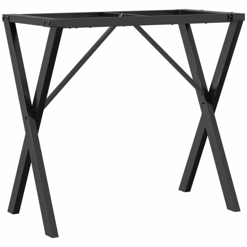 vidaXL Patas de Mesa de Comedor Estructura X Acero 80x40x73 cm, Pata de Mesa Auxiliar, Pata de mesita Auxiliar, Pata de Mesa de Metal