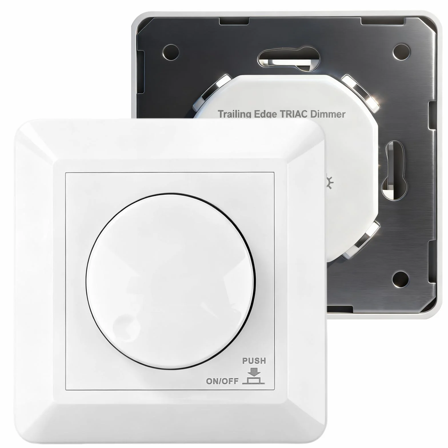 Regulador de intensidad led 230V dimmer interruptor regulador de luz 5-400W Incrustado regulables perilla de dimmer apto para lámparas LED monocromáticas incandescentes y halógenas BQ-TTDIM