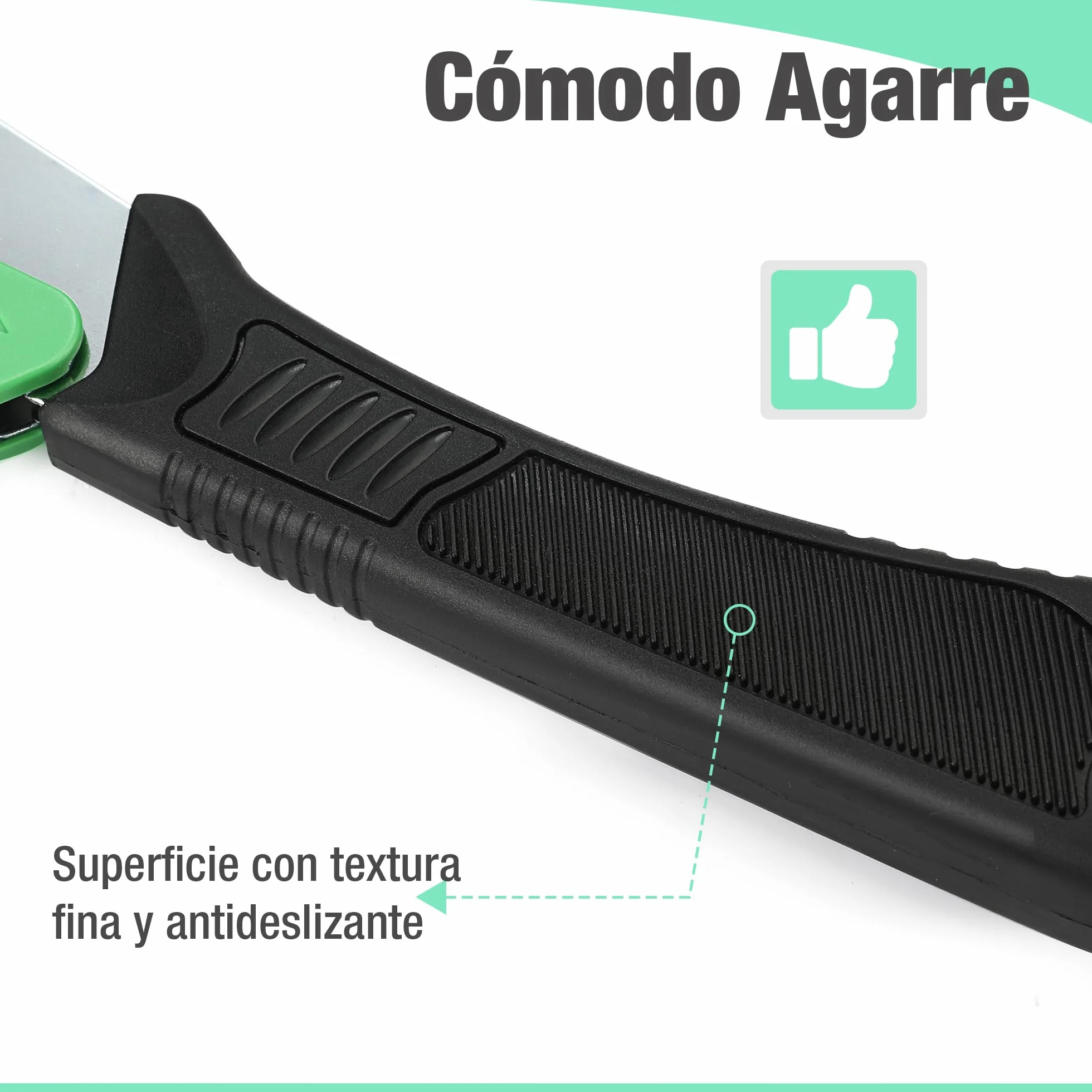 Mossy Oak Sierra de Podar 3 en 1, Sierra Plegable con Cuchillos de Madera, Métal y Plástico, Serrucho Plegable con Bolsa de Organizador, para Poda, Jardinería, Madera, Tubos, Metal