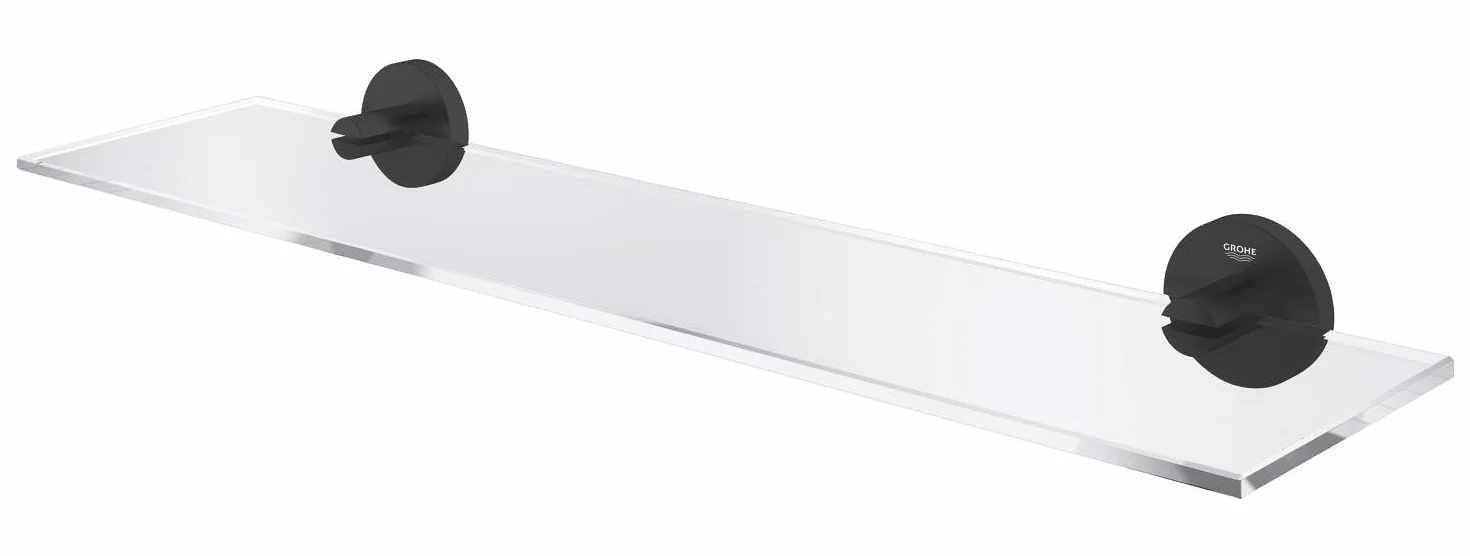 GROHE Start Quickfix - Repisa de cristal 530 mm, Negro Mate 412022430