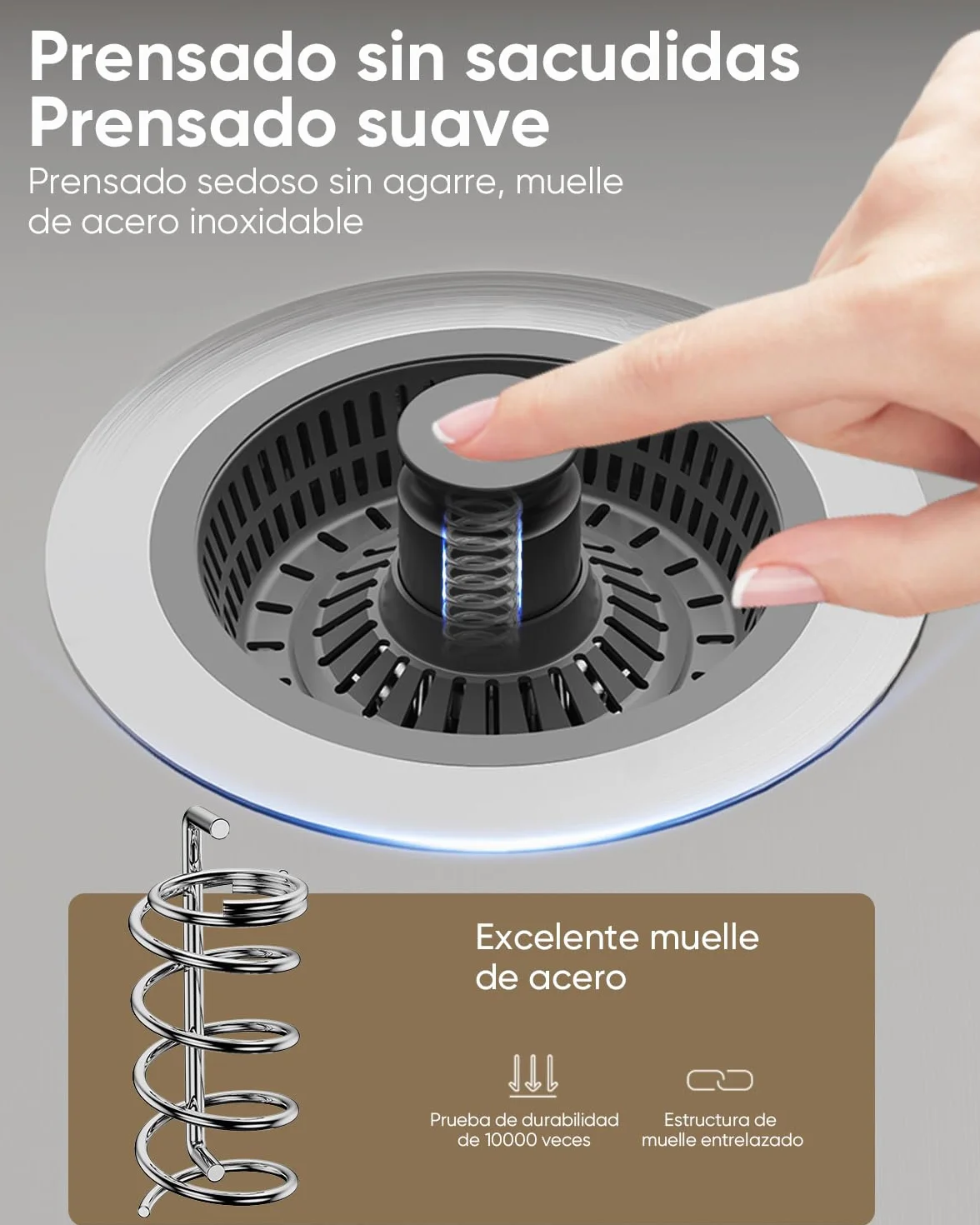 Tapon Fregadero Cocina y colador Fregadero combinación, 3 en 1 de Acero Inoxidable Accesorios Cocina para desagües, Protectores Ideales para Tapones Fregadero Cocina
