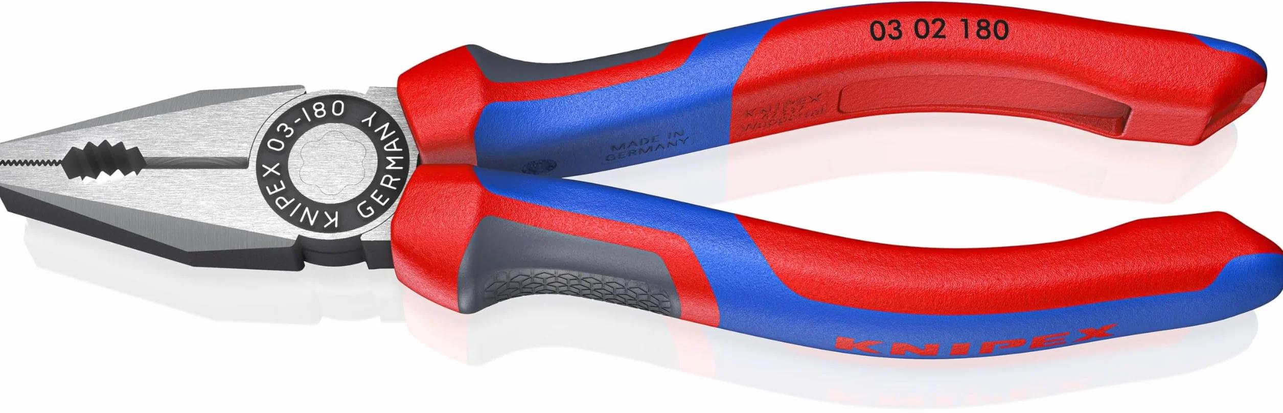 KNIPEX Alicate universal con cartulinas autoservicio con mangos confort 180 mm, 03 02 180 SB