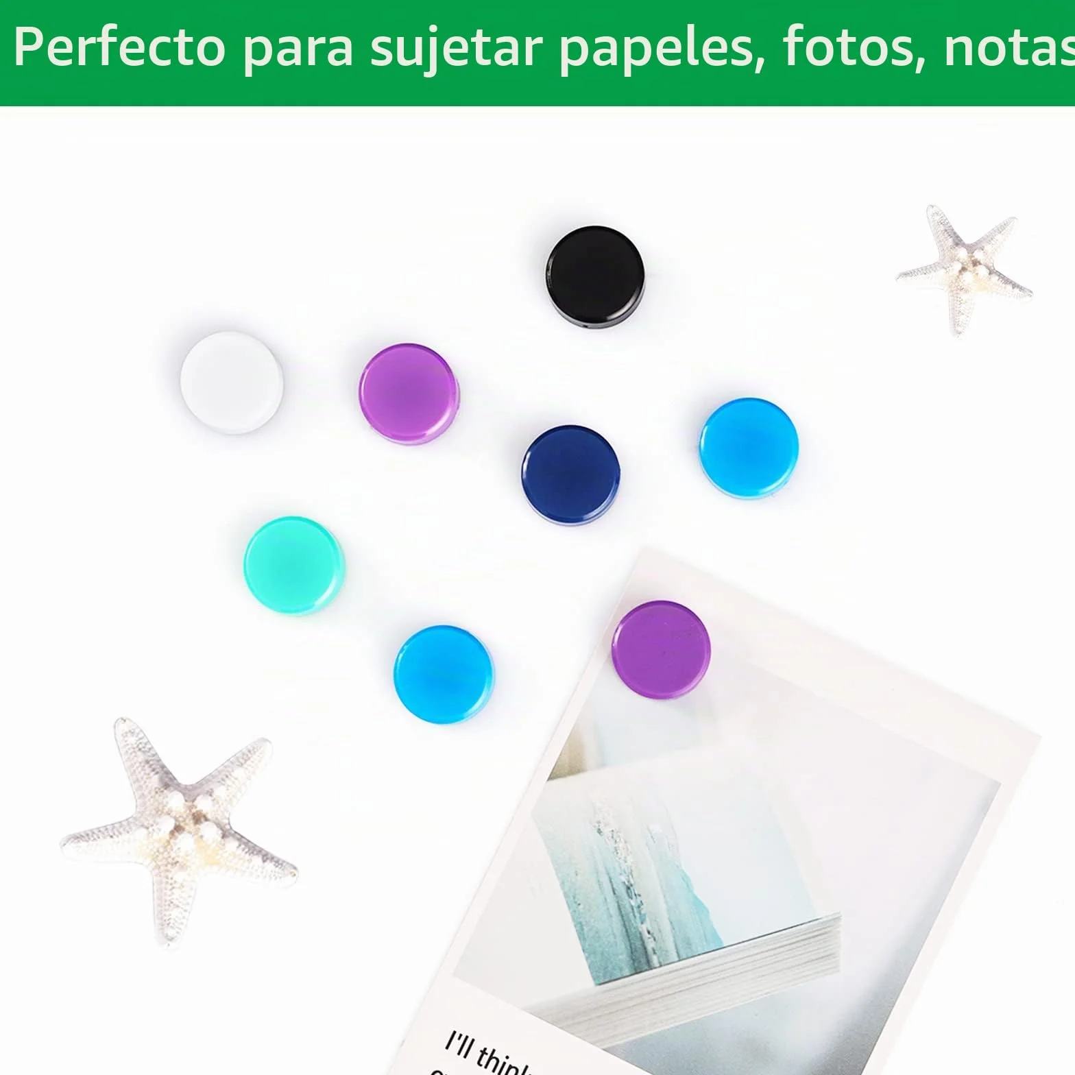 Imanes Nevera y Pizarra Magnética, 20 Piezas 10 Colores, Mini Imanes Redondos