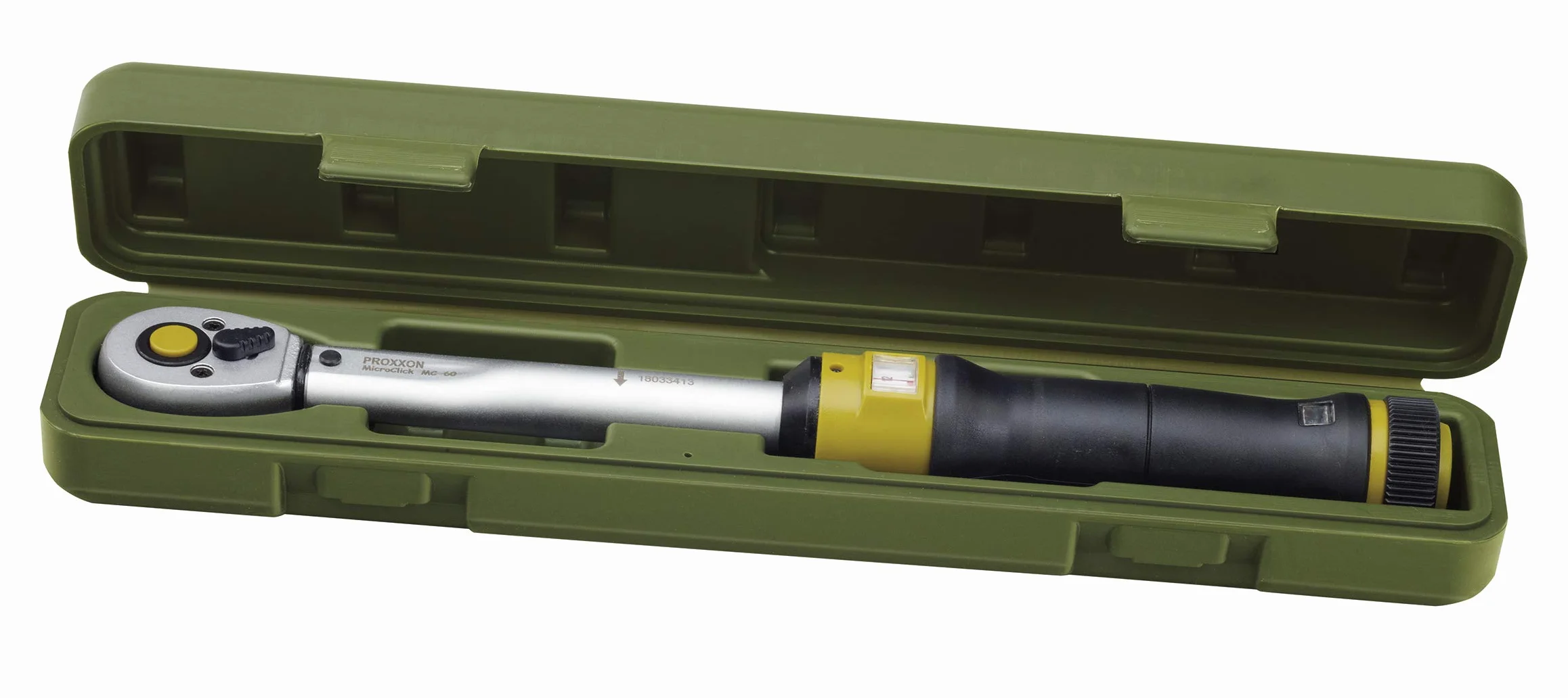 Proxxon 23350 Llave dinamométrica (carraca, Cierre de conmutación), accionamiento Cuadrado de 3/8", para 12-60 NM, Longitud Total: 370 mm