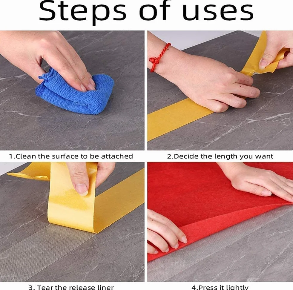 Cinta for alfombras de Doble Cara, Mantiene Las alfombras en su Lugar sobre alfombras, Madera Dura, Azulejos, linóleo y Cinta Adhesiva de Doble Cara de Tela de Malla(10mmx20m)