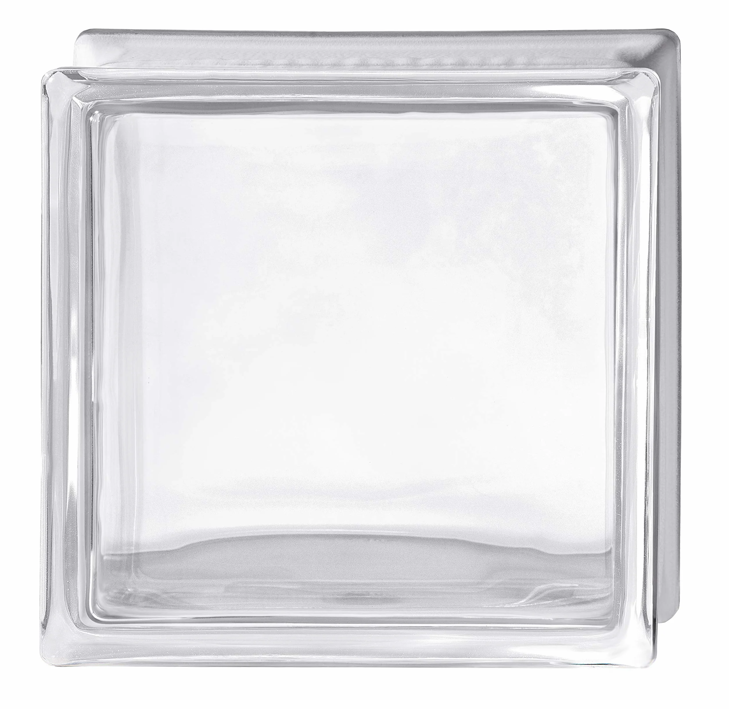 Bloque de vidrio Bormioli Rocco Pure Liso Transparente | cm 19x19x8 | Unidad de venta 1 caja de 6 pzas