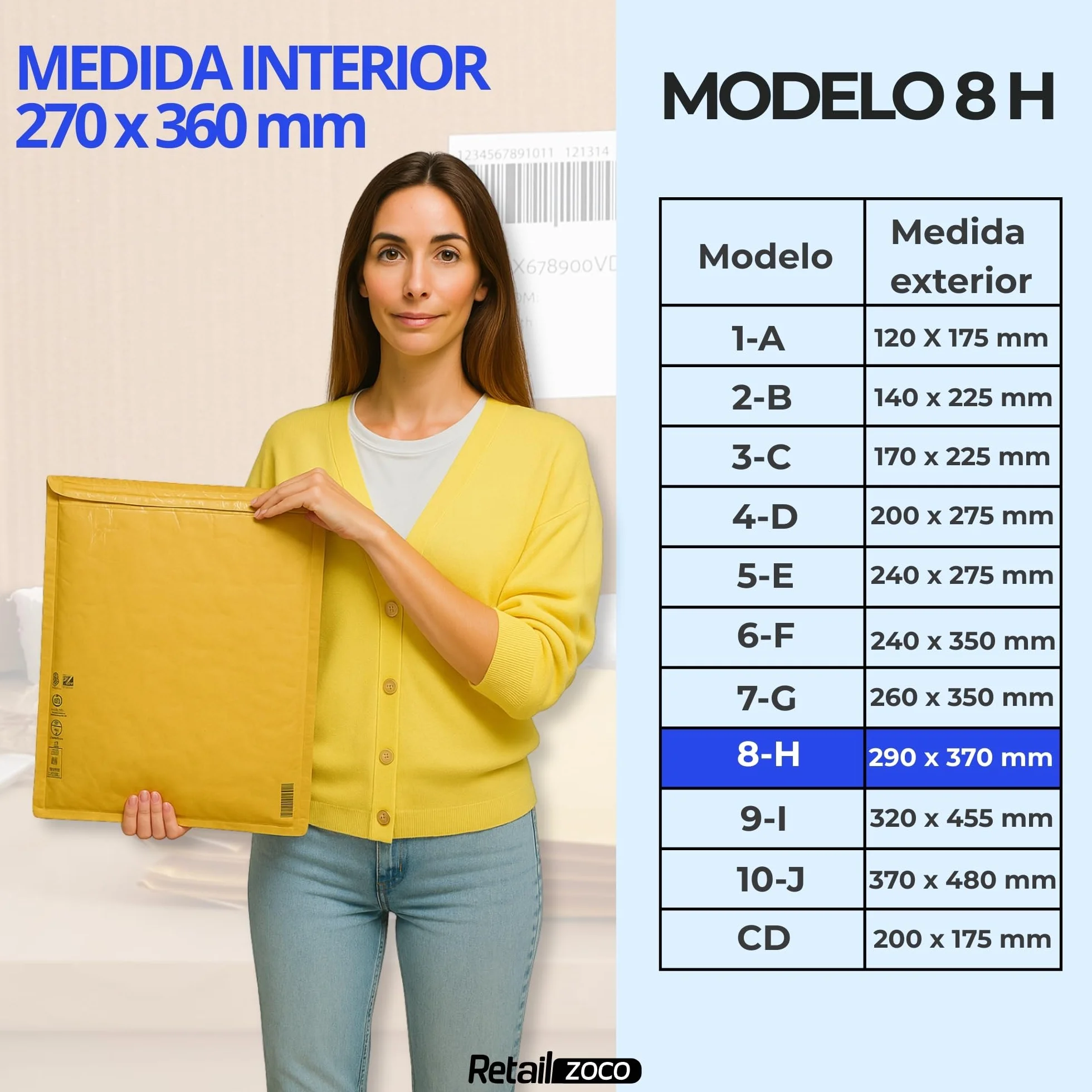 Sobres Acolchados de Burbujas Kraft 270x360mm Cierre Autoadhesivo Pack 10