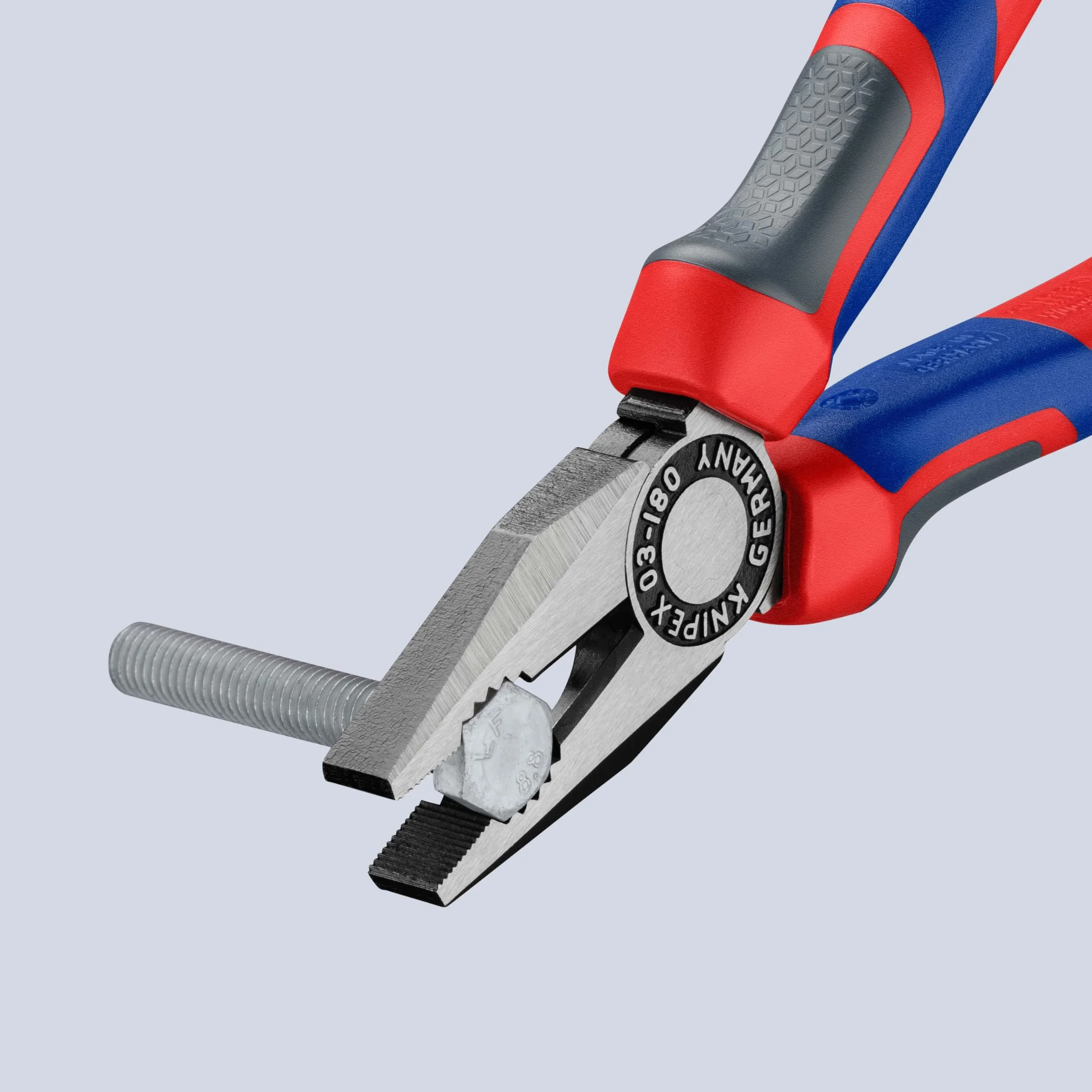KNIPEX Alicate universal con cartulinas autoservicio con mangos confort 180 mm, 03 02 180 SB