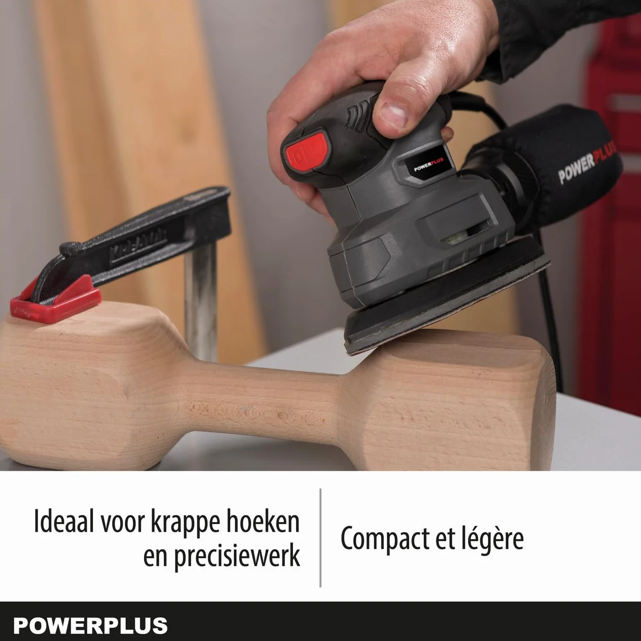 PowerPlus POWE40020 - Lijadora De Mano 140W