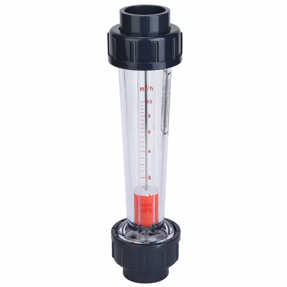 Medidor de flujo de líquido de agua, LZS-32 (D) Tipo de tubo de plástico ABS Instrumento de medición de flujo de medidor de flujo de líquido 1-10m³/H, 0.6 MPa