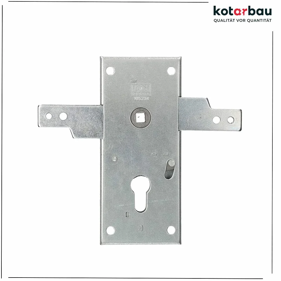 KOTARBAU® Cerradura para puertas de garaje batientes, puertas de entrada a almacenes, rejas, Cerradura de embutir, Cerradura para puertas y portones 60 mm, Cerradura para portones y puertas de acceso