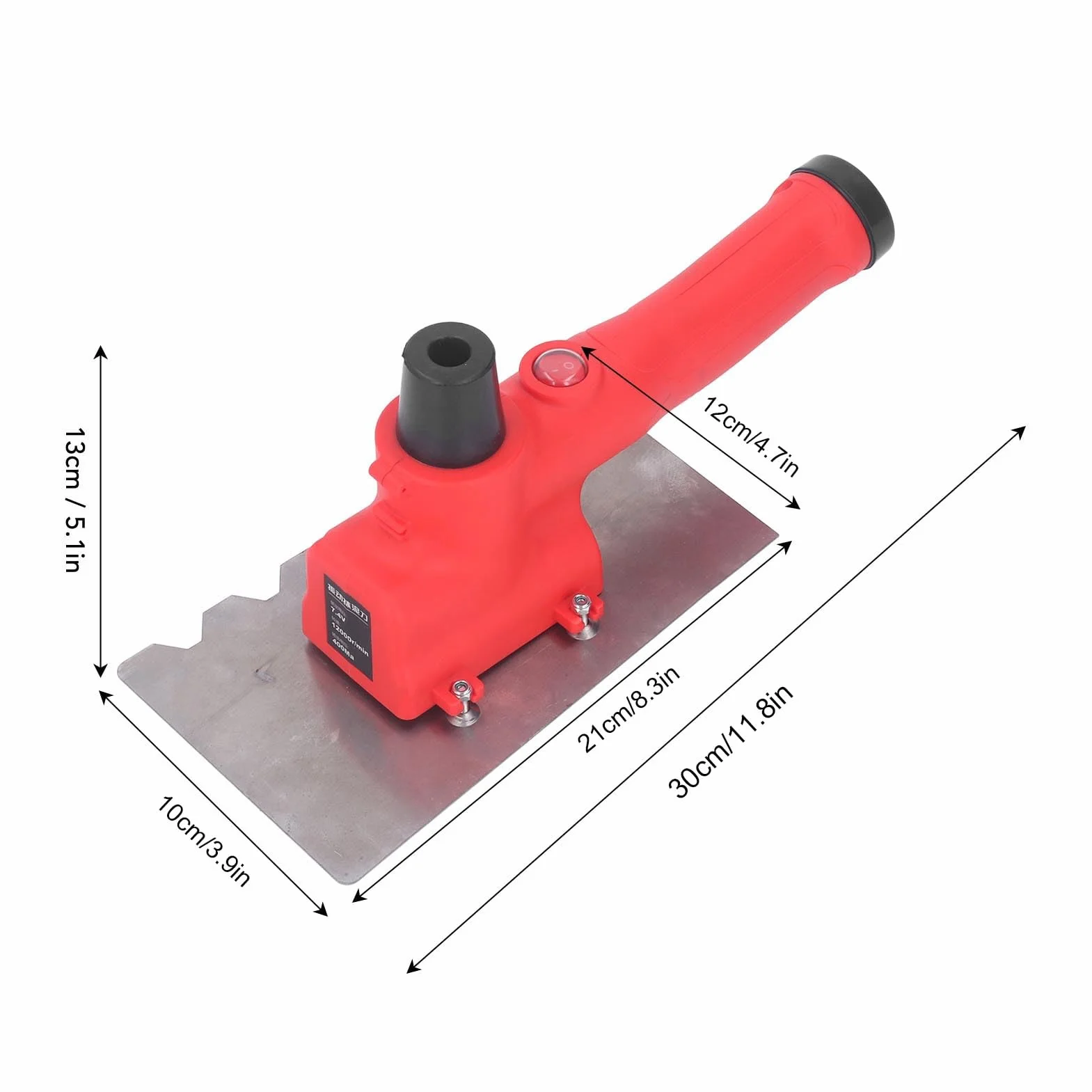 Paleta Eléctrica, Placa Plana, Herramienta de Enlucido de Vibración de Azulejos, Máquina de Vibración de Cemento de Hormigón, Batería Integrada, Cemento, Batería, Regla Eléctrica, Vibrador, Paleta de