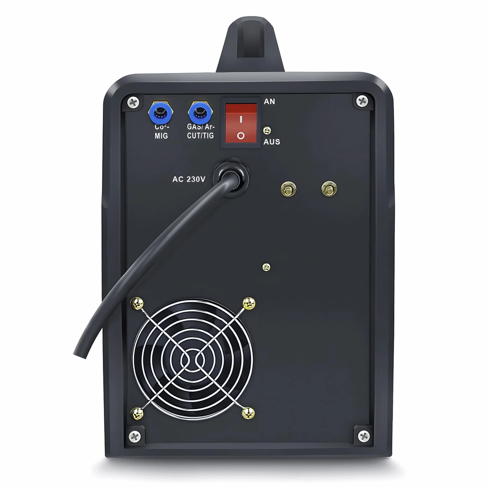 SET de soldadora combinada 4 en 1 TCM250 - MIG/MAG, TIG, MMA y corte por plasma (200A) con accesorios, inversor IGBT - set completo para profesionales y aficionados al bricolaje