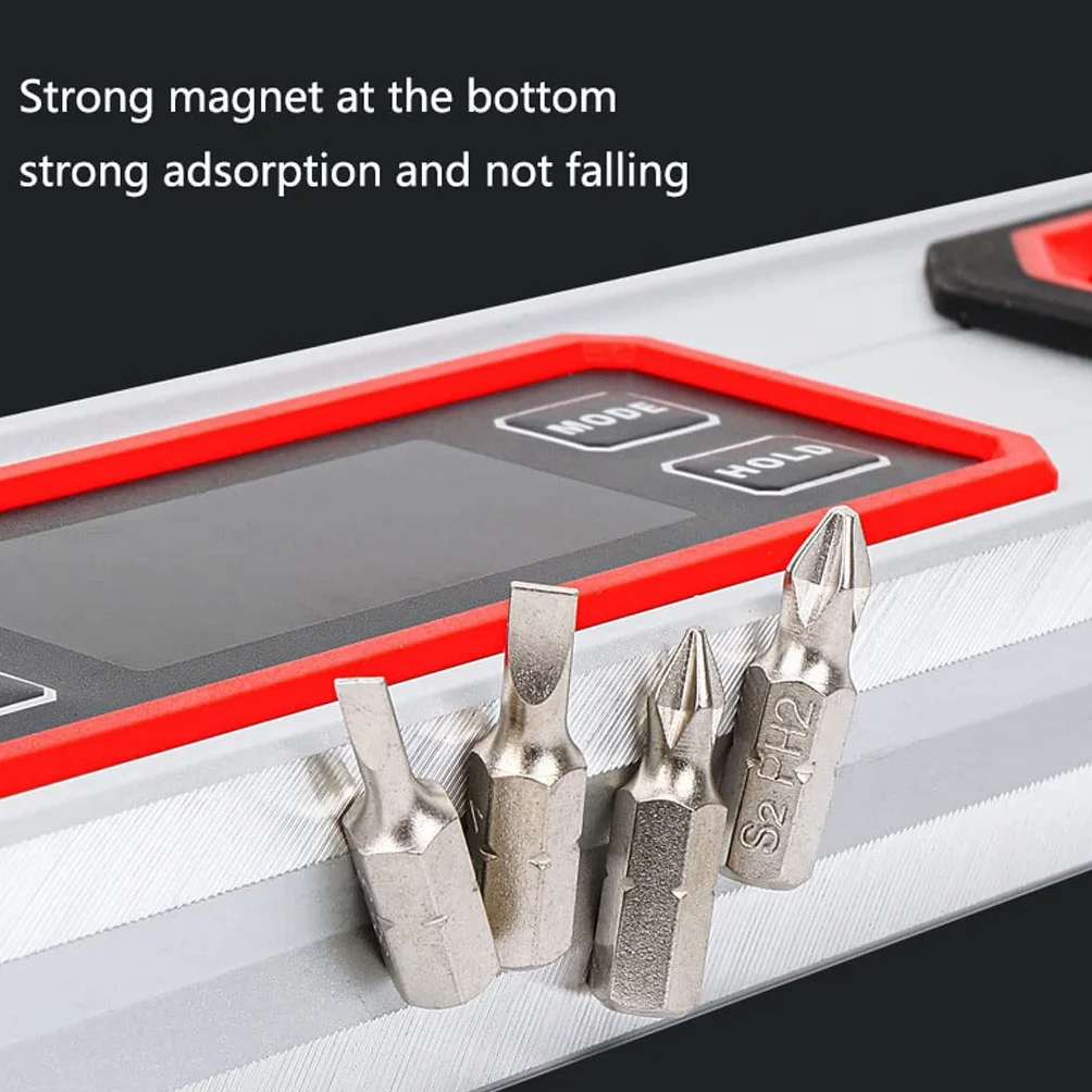 Nivel digital de precisión, nivel magnético, burbuja de acero de metal, burbuja horizontal y vertical, imán integrado, nivel de burbuja electrónico