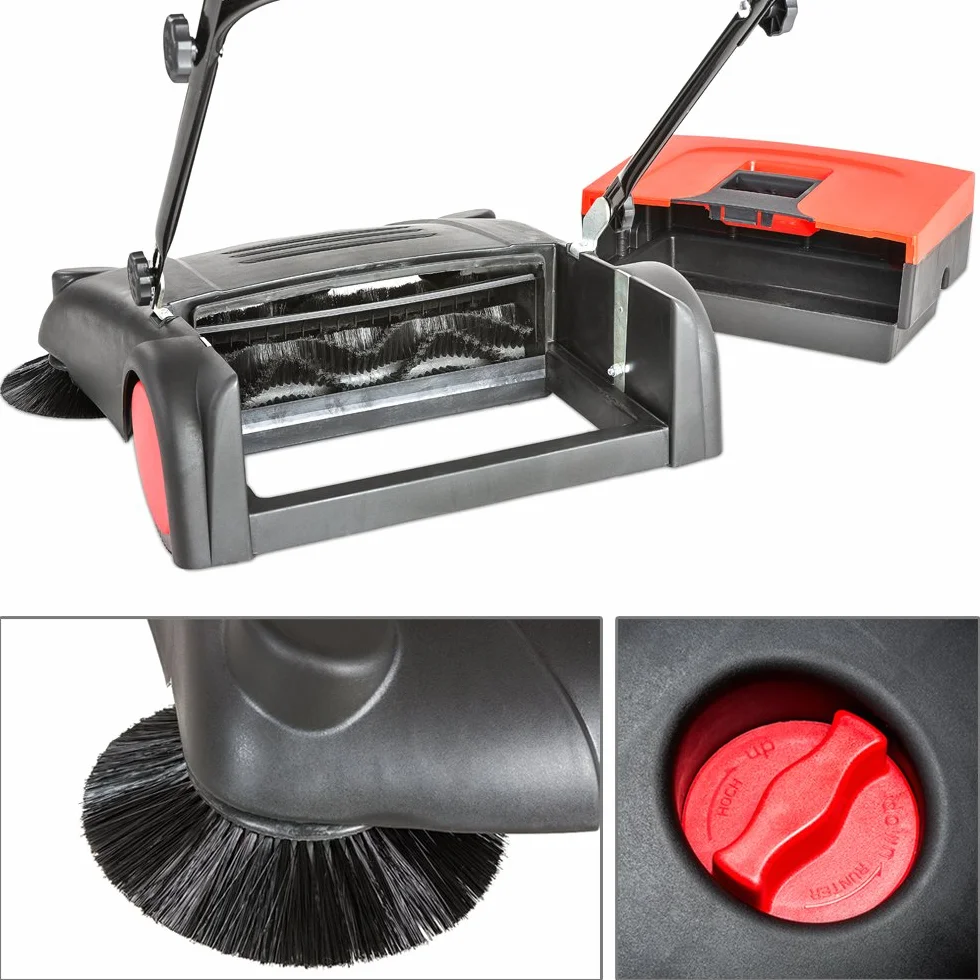 TecTake Barredora mecánica Manual Barrendero 20 litros Ancho de Trabajo 70 cm