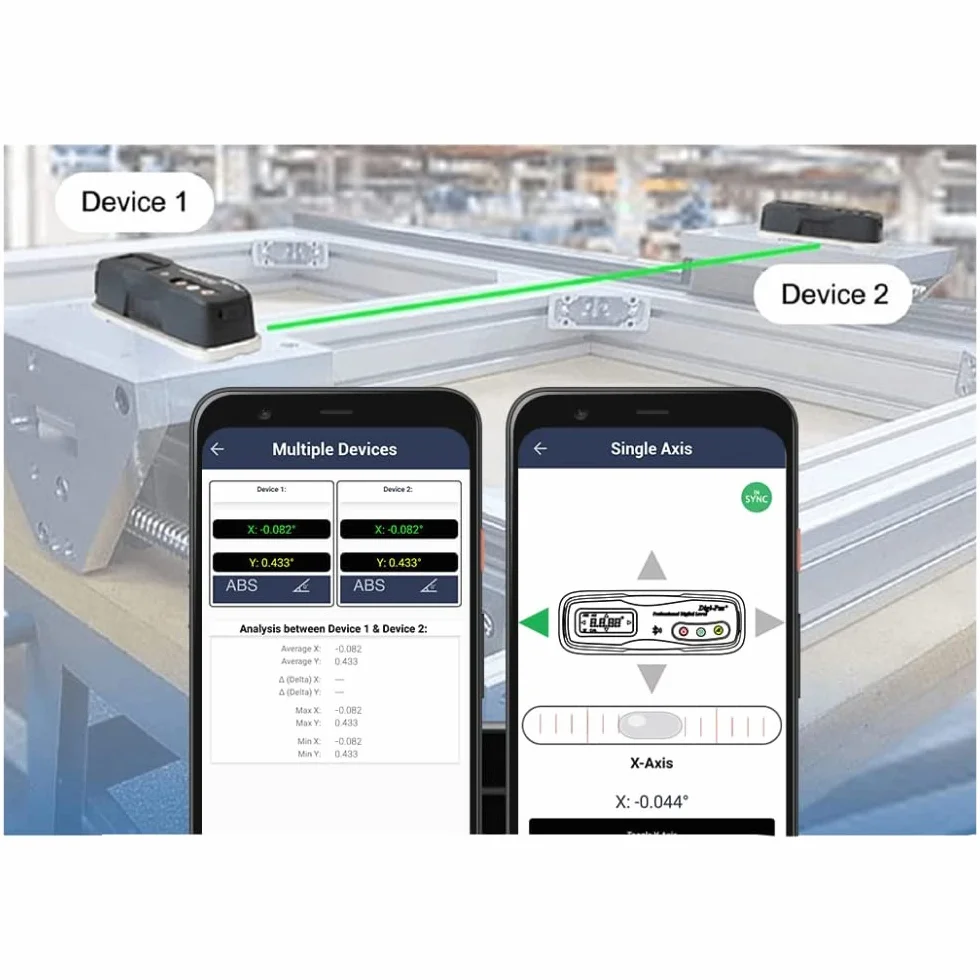 Digi-Pas DWL1300XY - Bluetooth de 2 ejes de precisión (0,2 mm/m)