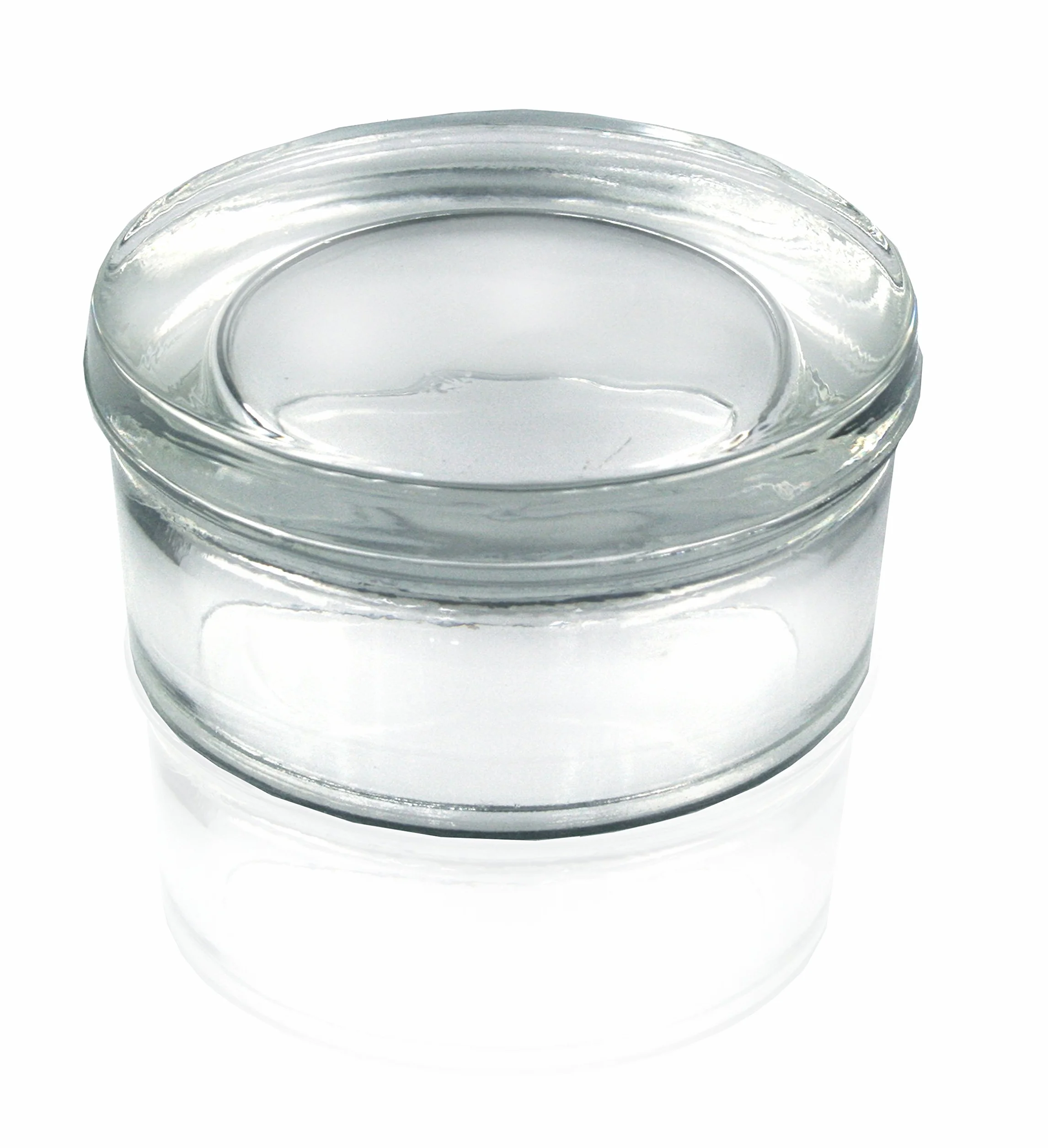 10 bloques de cristal para hormigón, redondos, color blanco (transparente/transparente), 12 x 6 cm